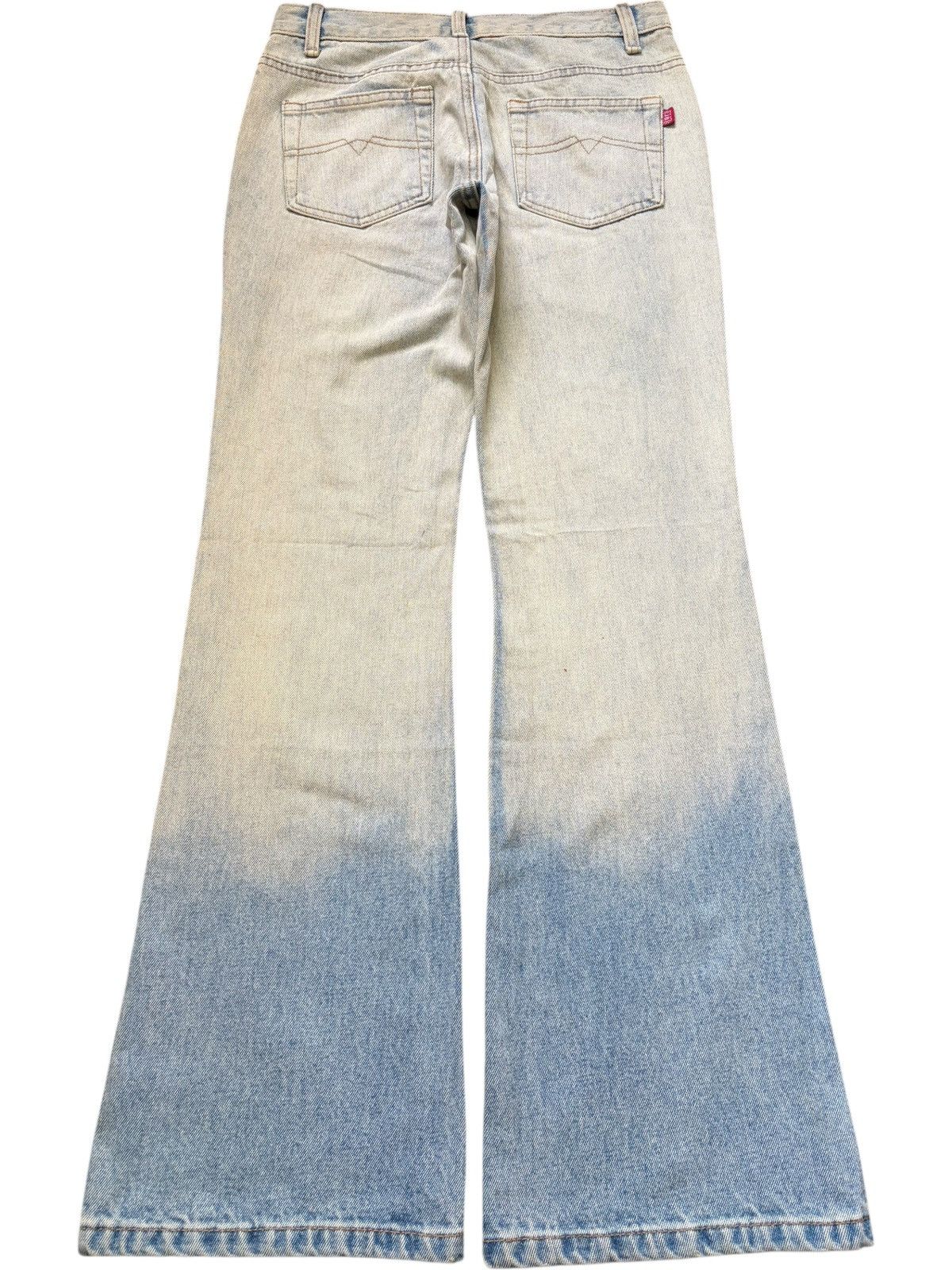 Hysteric Glamour Vintage Japanese Brand Embellish Distress Flare Jeans Size 27" / US 4 / IT 40 - 2 Thumbnail