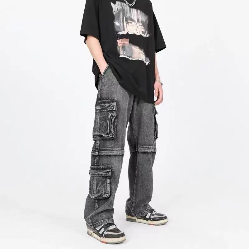 Designer × Japanese Brand × Vintage Vintage Washed Straight Leg Wide Jeans Size US 33 - 3 Thumbnail