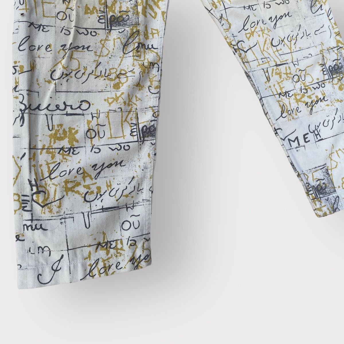 Comme des Garcons SS07 “ Golden Boy” Graffiti Pants Size US 34 / EU 50 - 3 Thumbnail