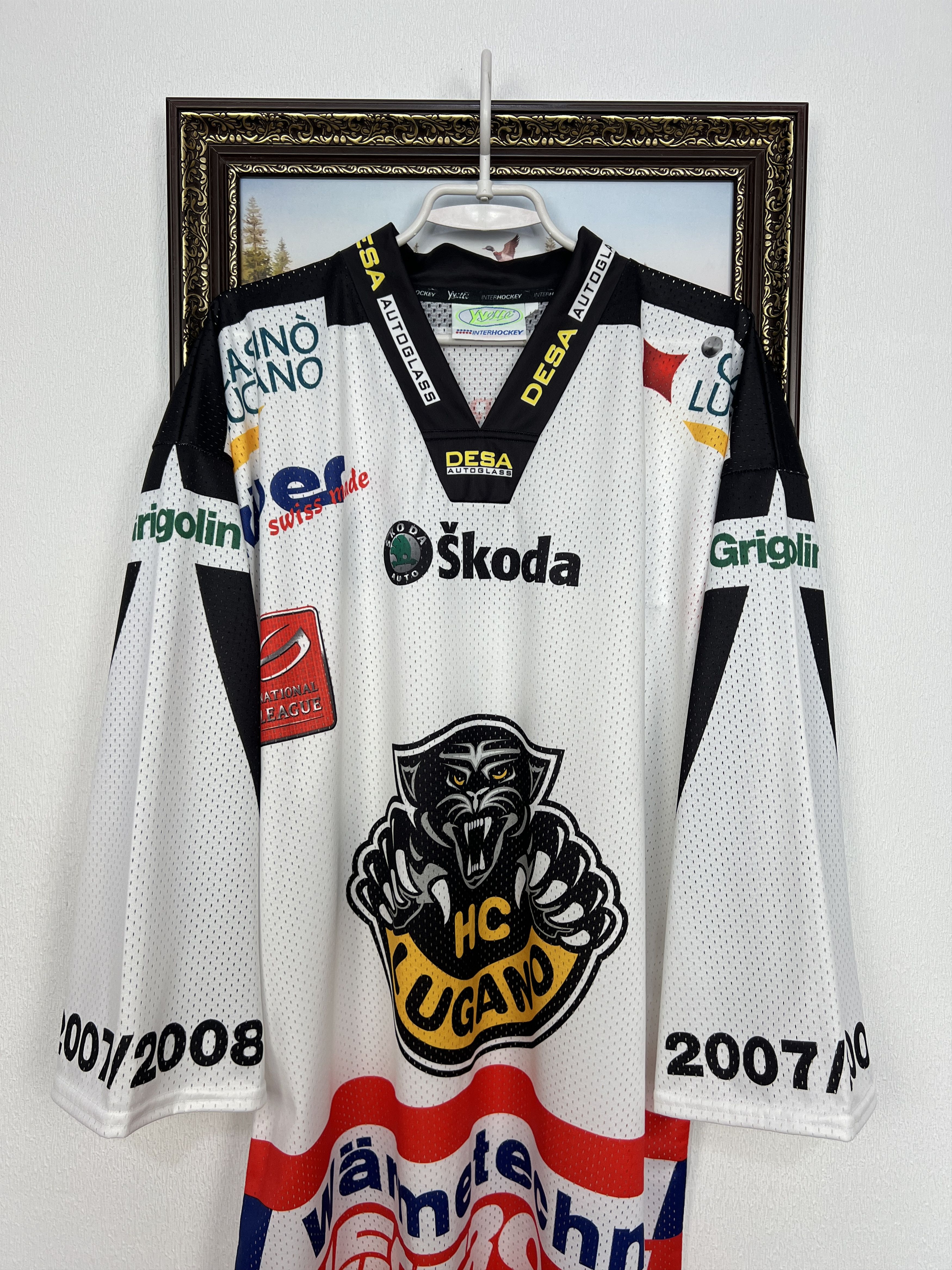 Vintage Vintage HC Lugano 2007 Switzerland Ice Hockey Jersey Mens Size US L / EU 52-54 / 3 - 2 Thumbnail