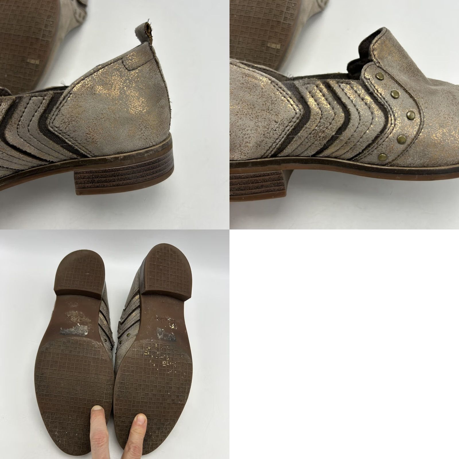 Clarks Clarks Collection Trish Bell Loafer Brown Womans 8 M Studded Slip On Bootie Metal Size US 6 / IT 36 - 8 Thumbnail