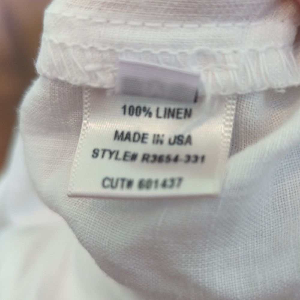 Bella Dahl Bella Dahl White Linen Wide Leg Pants Drawstring Waist Wome Size 30" / US 8 / IT 44 - 4 Thumbnail
