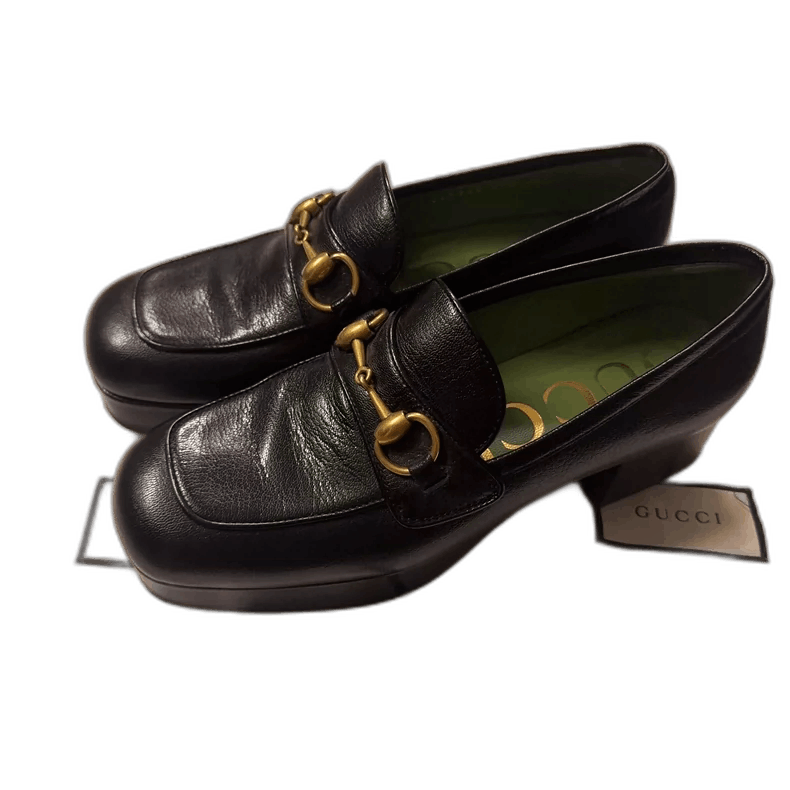 Gucci Gucci Black High Heels Size 37.5-2505 Size US 7 / IT 37 - 1 Thumbnail