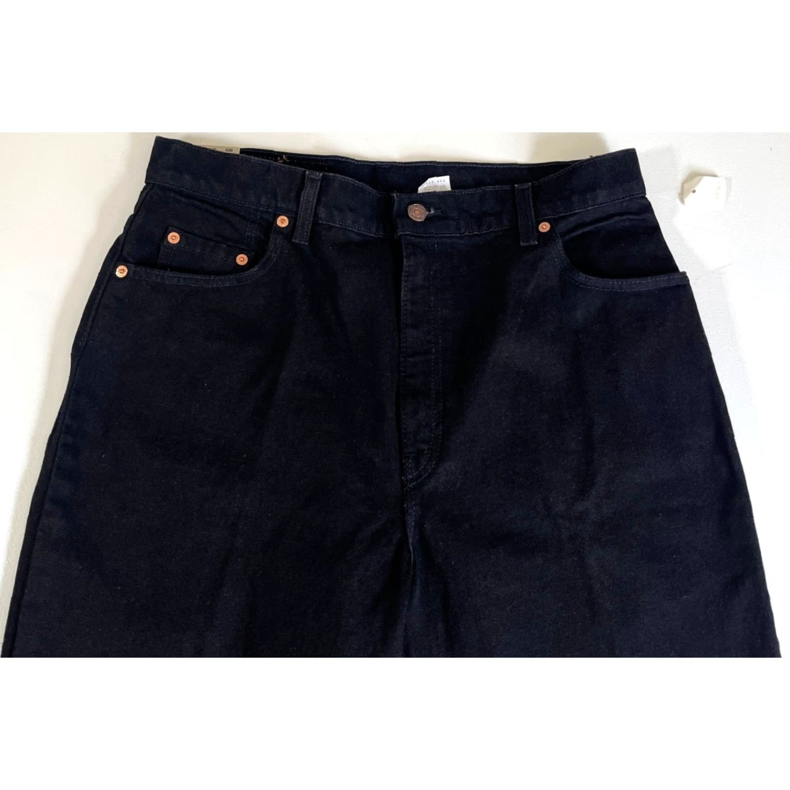 Levi's VINTAGE Levi's 551 Jeans Women’s Black 16 NWT Relaxed Fit Tapered Leg 90s USA 32.5 Inseam 100% Cotton Denim Jeans Mens? Size 38" / US 16 / IT 52 - 3 Thumbnail