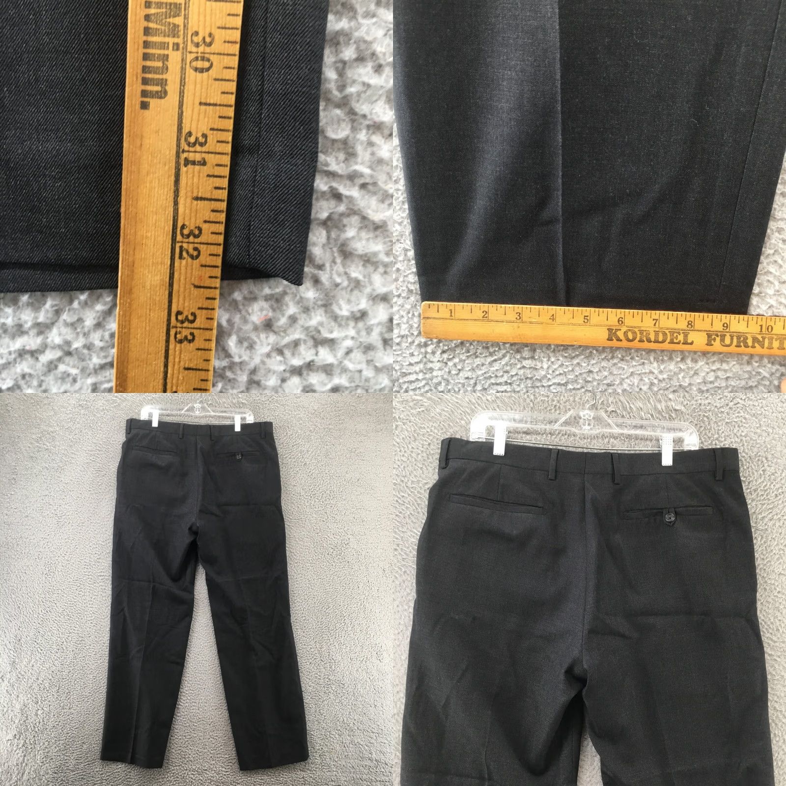 Banana Republic Banana Republic Pants Mens 36 Regular Straight Chino Dress Wool Gray Zip Fly Mid Rise Blackout? Size US 36 / EU 52 - 8 Thumbnail