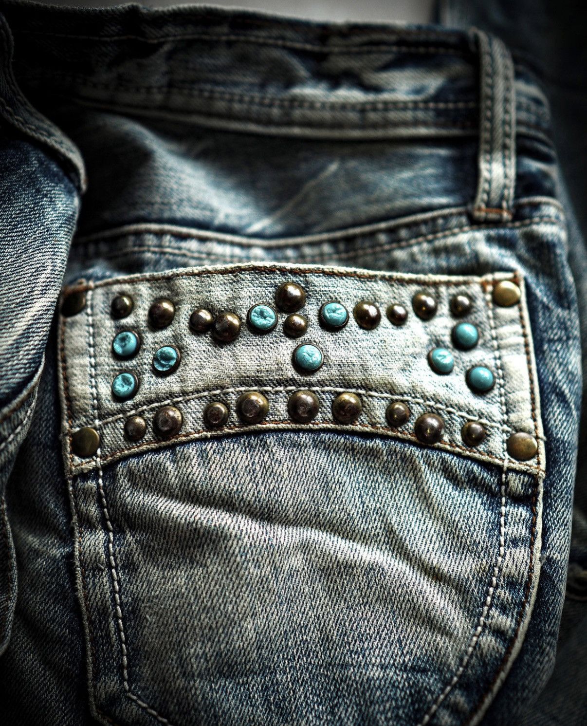 semanticdesign SEMANTIC DESIGN TRIBAL PANELLED ACID-WASH JEANS Size US 29 - 11 Thumbnail