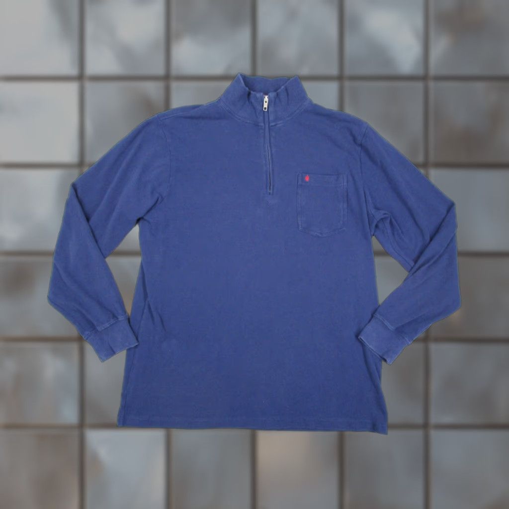 Vintage Criquet Sweatshirt Mens Large Blue Quarter Zip Organic Cotton Pocket Pullover Size US L / EU 52-54 / 3 - 1 Thumbnail