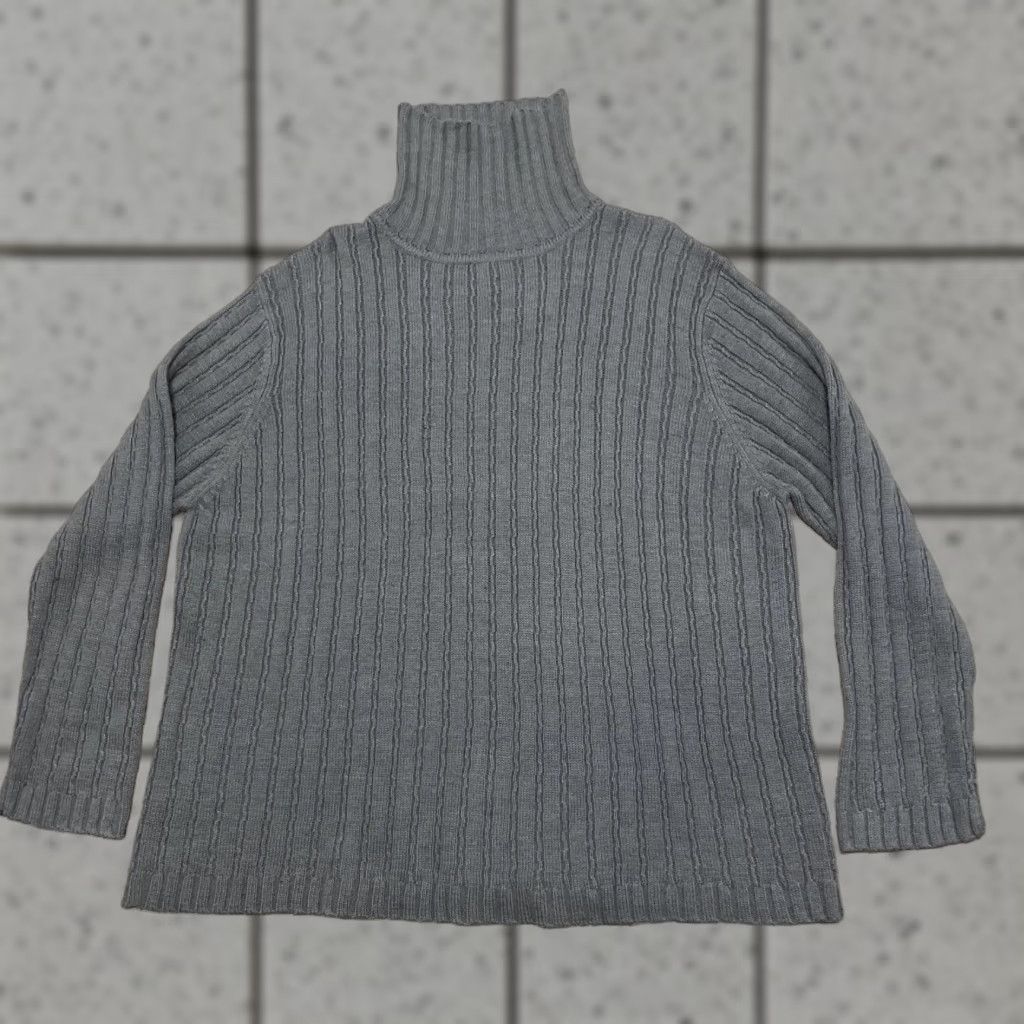 Vintage VINTAGE Tribeca 90s/y2k Brown Wool Turtleneck Sweater XXL Ribbed Knit Pullover Mulher? Size XXL / US 16-18 / IT 52-54 - 1 Thumbnail
