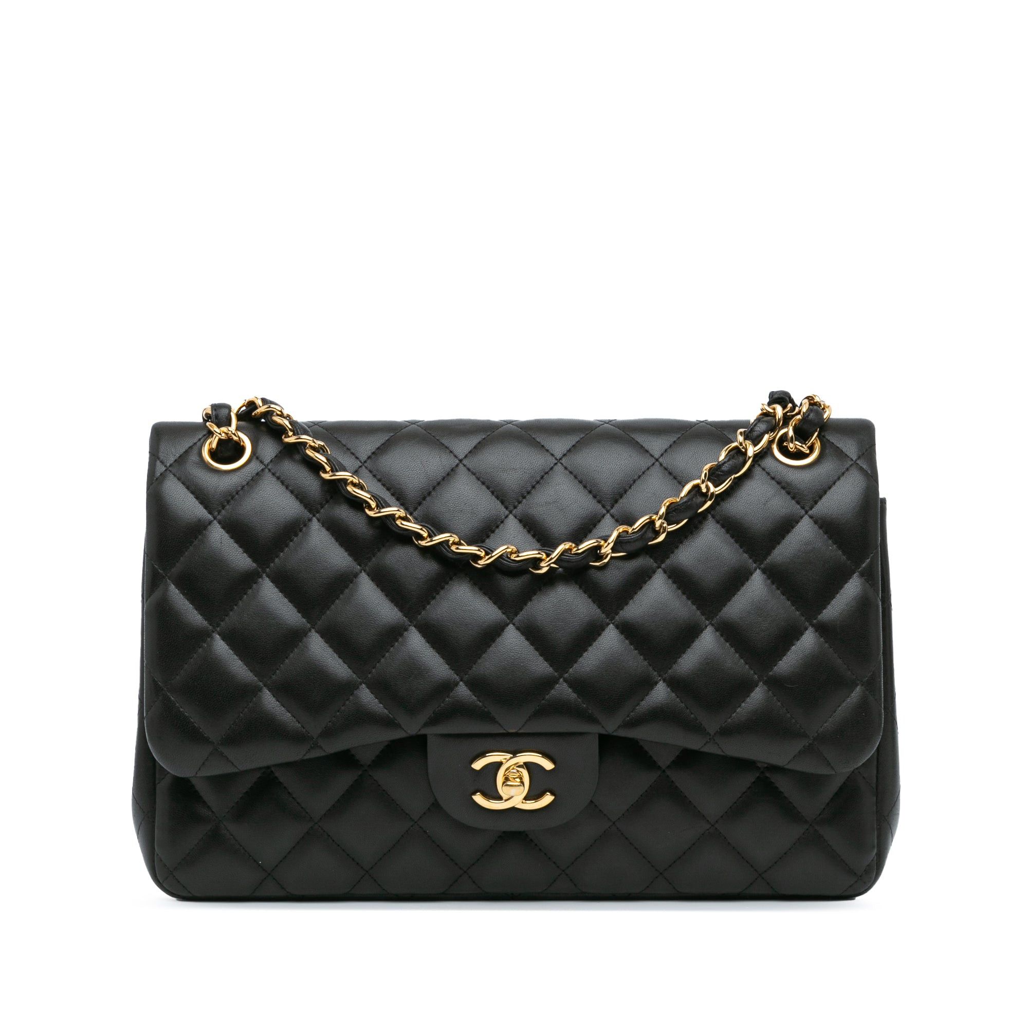 Chanel Chanel Jumbo Classic Lambskin Double Flap Black Size ONE SIZE - 1 Thumbnail