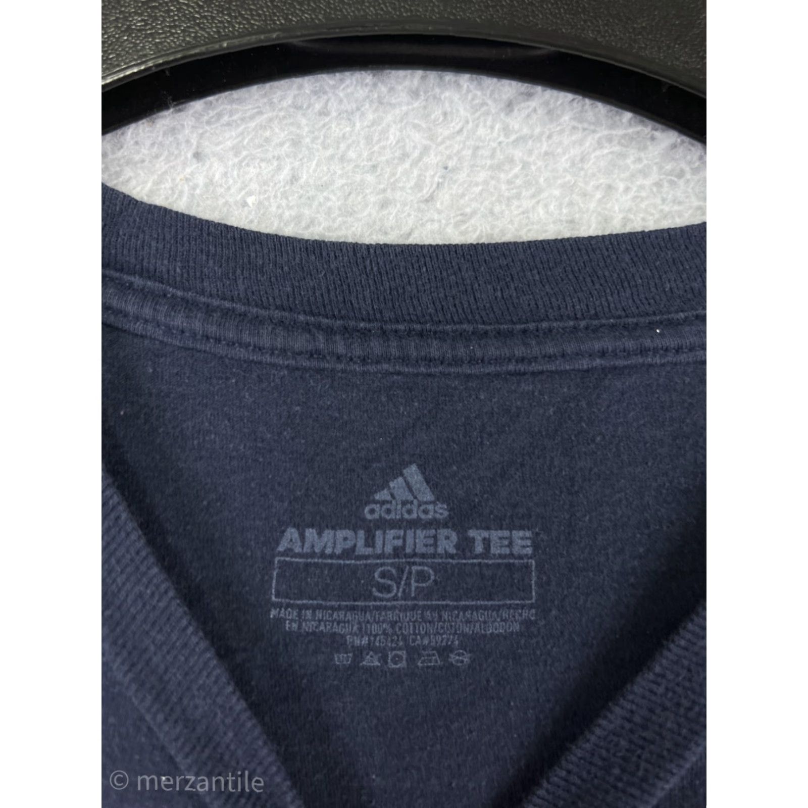 Adidas Adidas Shirt Mens Small Blue Short Sleeve Crew Neck 100% Cotton Logo Size US S / EU 44-46 / 1 - 4 Thumbnail