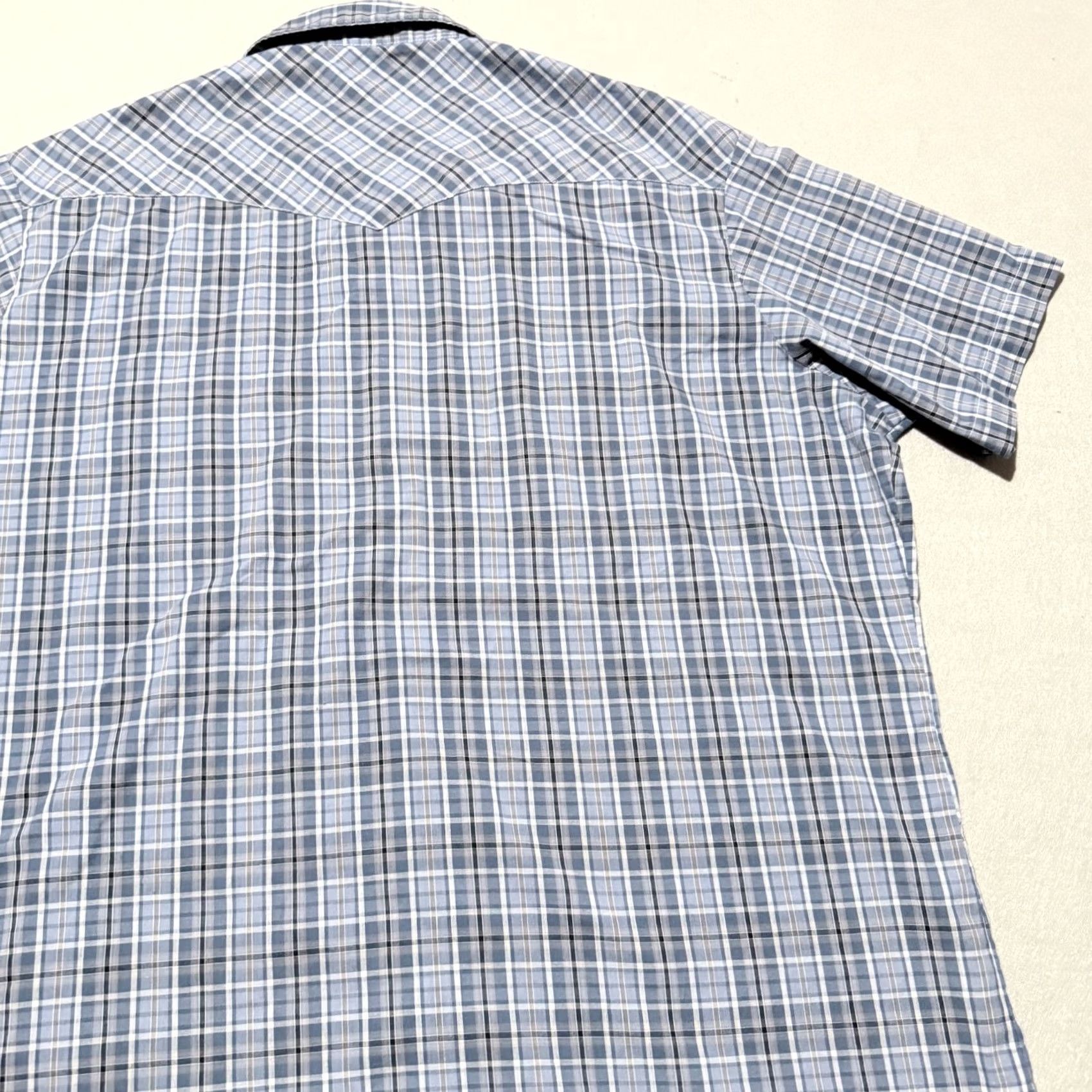 Wrangler VINTAGE Wrangler Western Shirt Men's Plaid Pearl Snap Short Sleeve Cowboy Rodeo 2XT Size US XXL / EU 58 / 5 - 6 Thumbnail