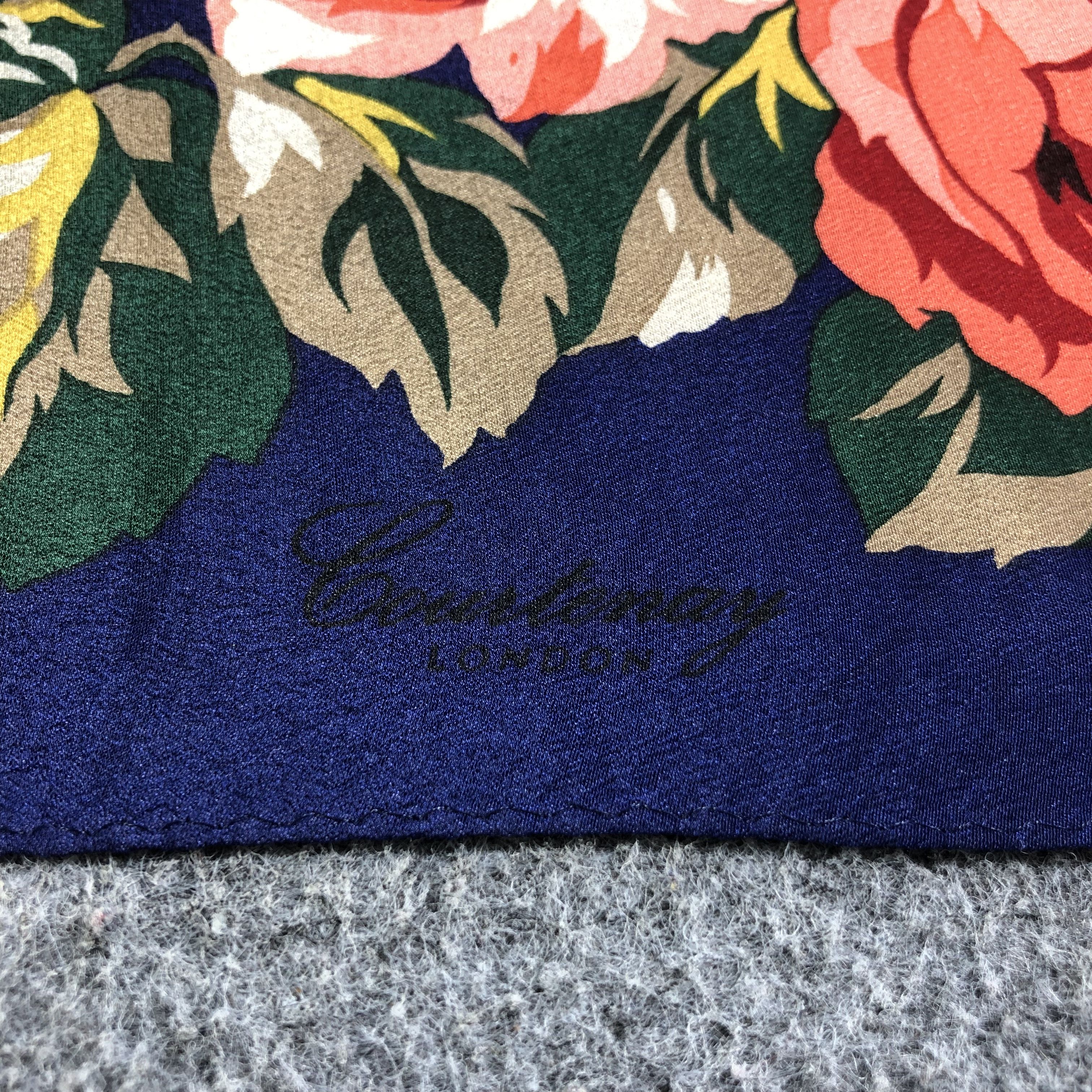 Japanese Brand Courtenay Floral Silk Scarf M702 Size ONE SIZE - 3 Thumbnail