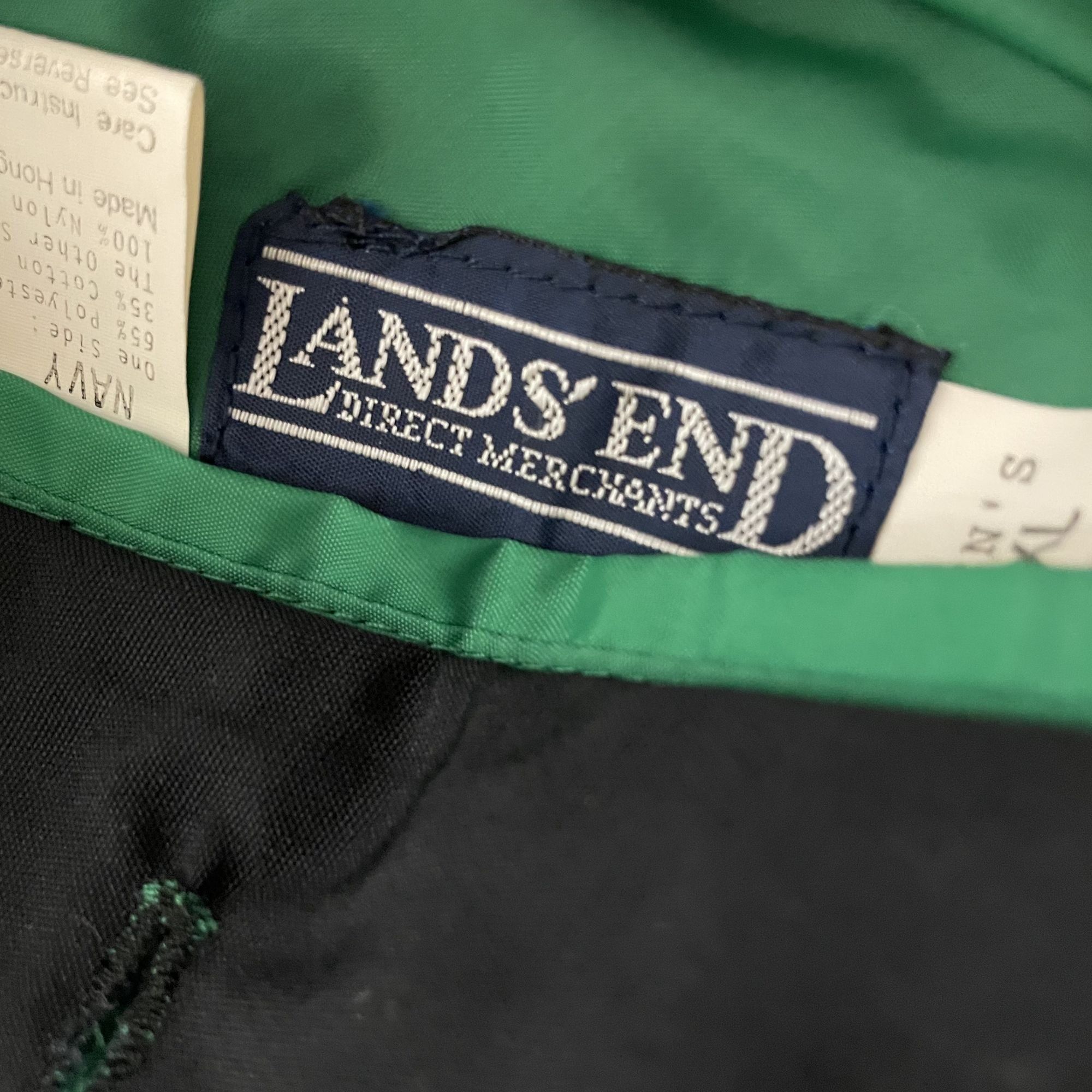 Lands' End Vtg Lands End Navy Cotton REVERSIBLE Green Nylon Jacket Size US XL / EU 56 / 4 - 4 Thumbnail