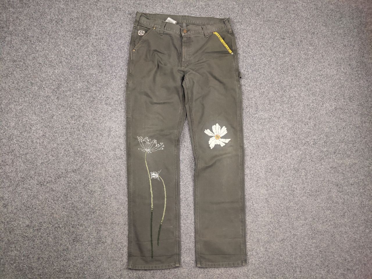 Carhartt Rare Vintage Carhartt Logo Relaxed Carpenter Canvas Pants Size US 36 / EU 52 - 9 Thumbnail
