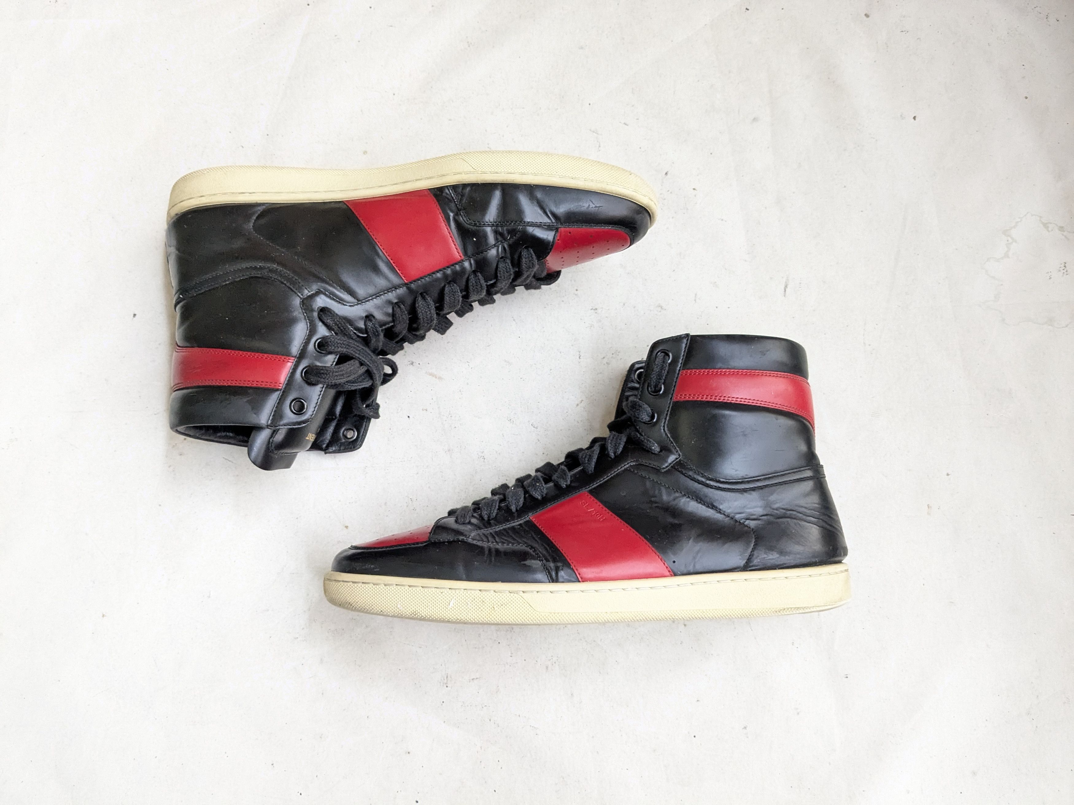 Saint Laurent SL/10H Sneakers Red Black 11 44 High