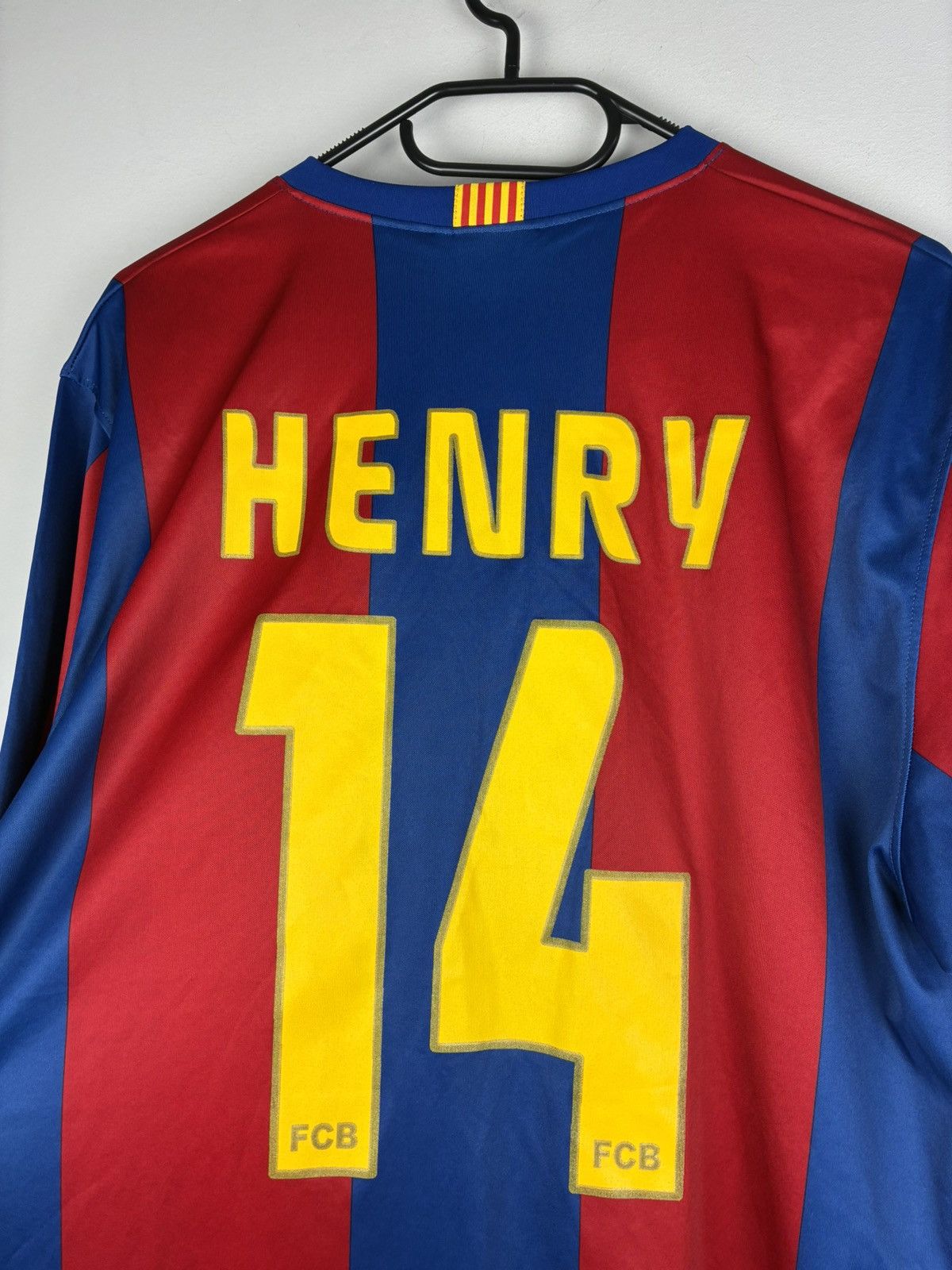 Vintage Fc Barcelona 2007/2008 home kit jersey #14 Henry Size US XL / EU 56 / 4 - 2 Thumbnail