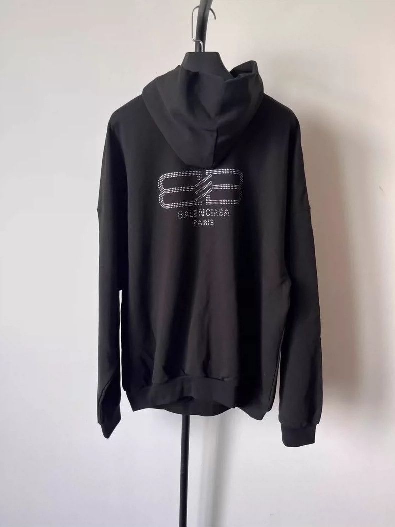 Balenciaga Balenciaga 24ss rhinestone hooded sweatshirt Size US M / EU 48-50 / 2 - 1 Thumbnail