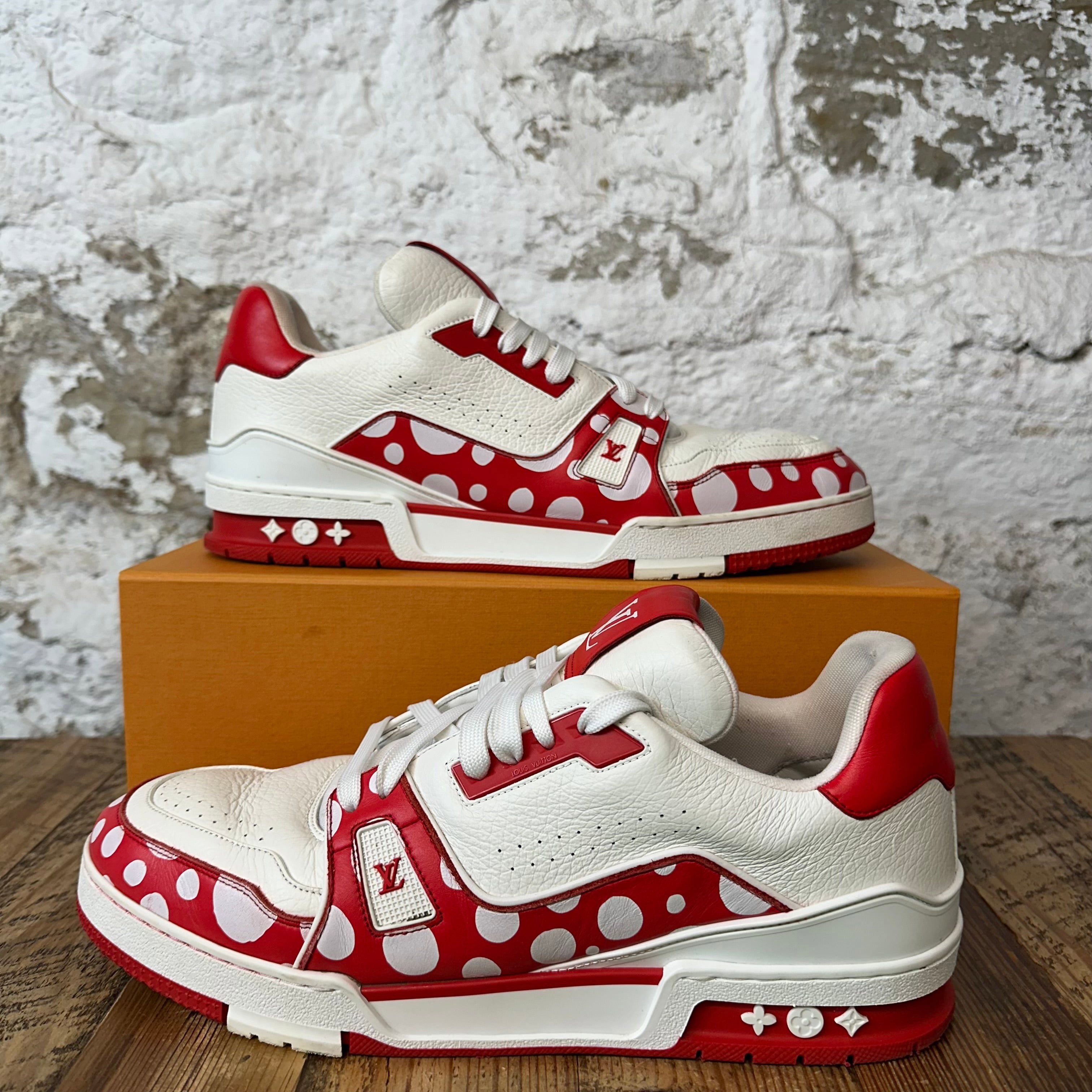 Louis Vuitton Louis Vuitton Yayoi Kusama Red White Trainer Sz 11.5 (10LV) Size US 11.5 / EU 44-45 - 1 Thumbnail