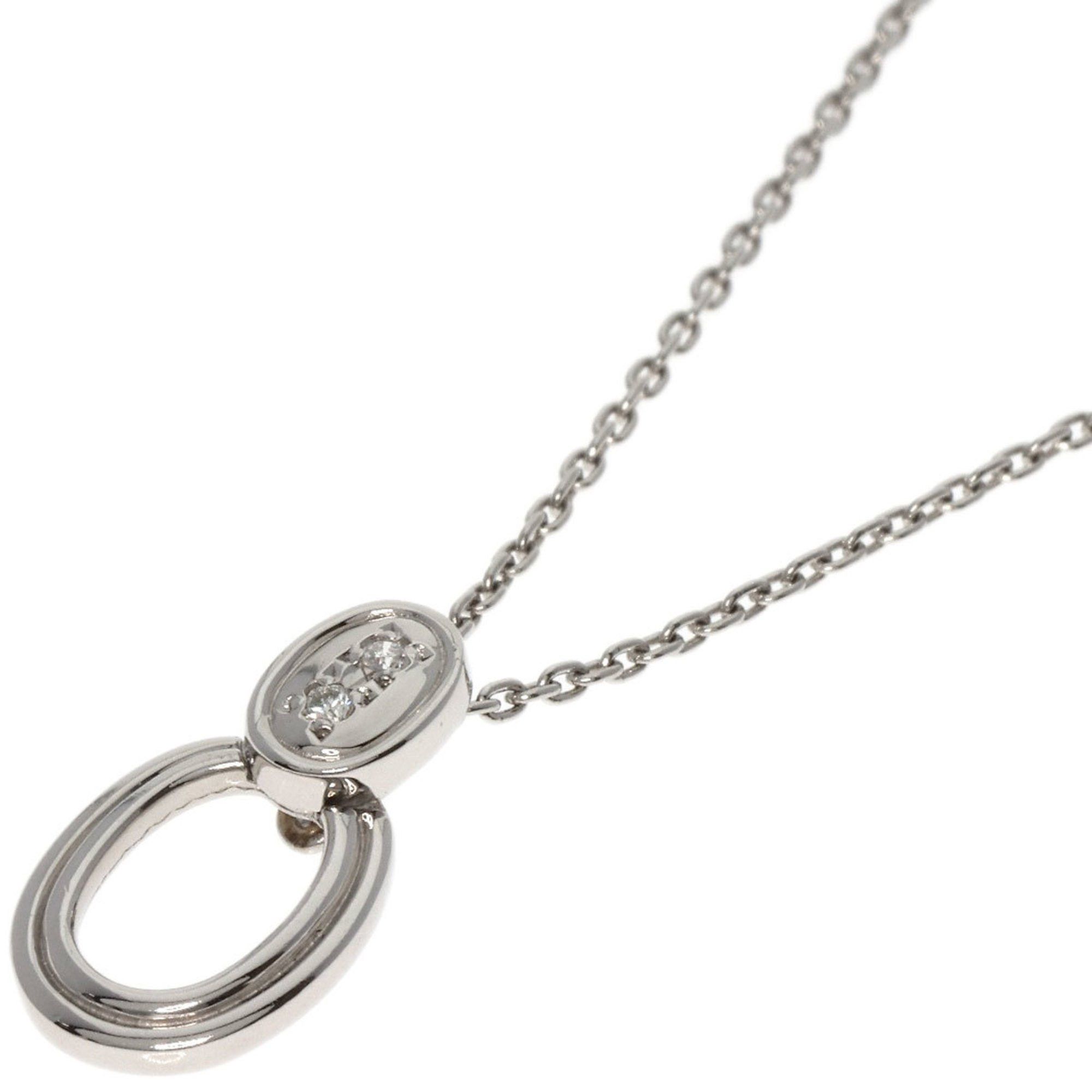image of Christian Dior Dior Diamond Necklace Platinum Pt900/pt850 Women's