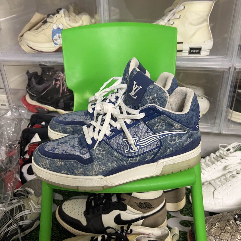 Louis Vuitton Louis Vuitton Blue Vintage Trainer Sneakers 0079 Size US 10 / EU 43 - 1 Thumbnail