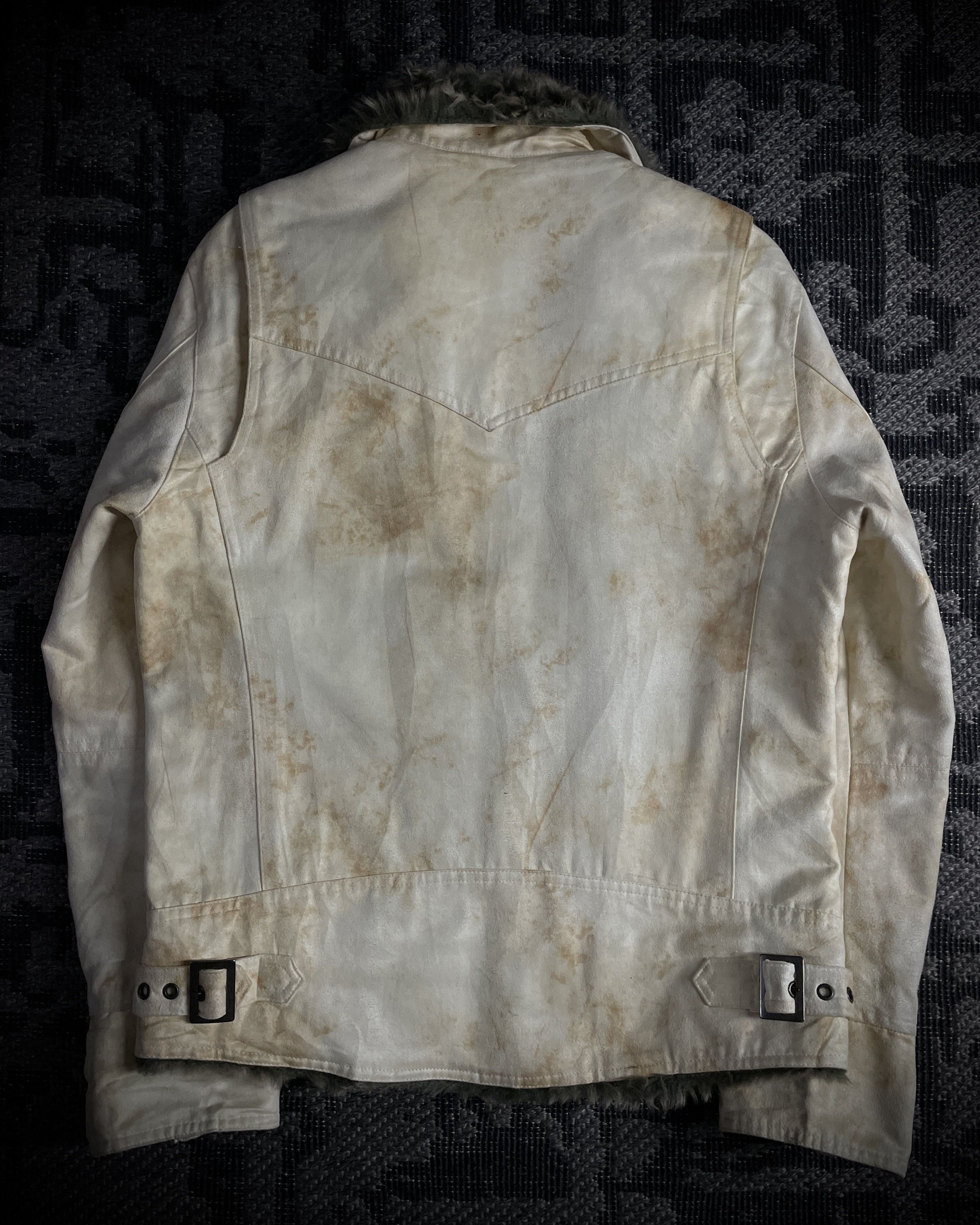 Schlussel Schlussel Aged Bone Faux Fur Rider Jacket Size US M / EU 48-50 / 2 - 6 Thumbnail