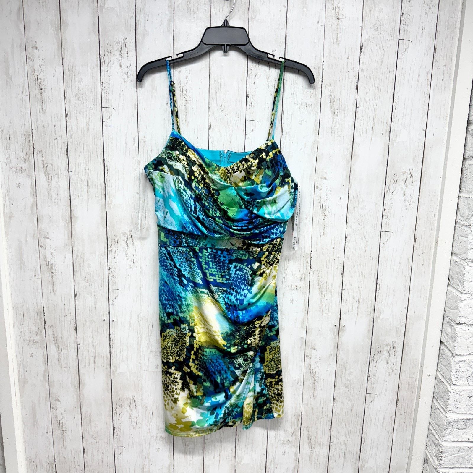 Other New Bisou Bisou Dress Size 16 Animal Sleeveless Rouched Y2K Size XXL / US 16-18 / IT 52-54 - 1 Thumbnail