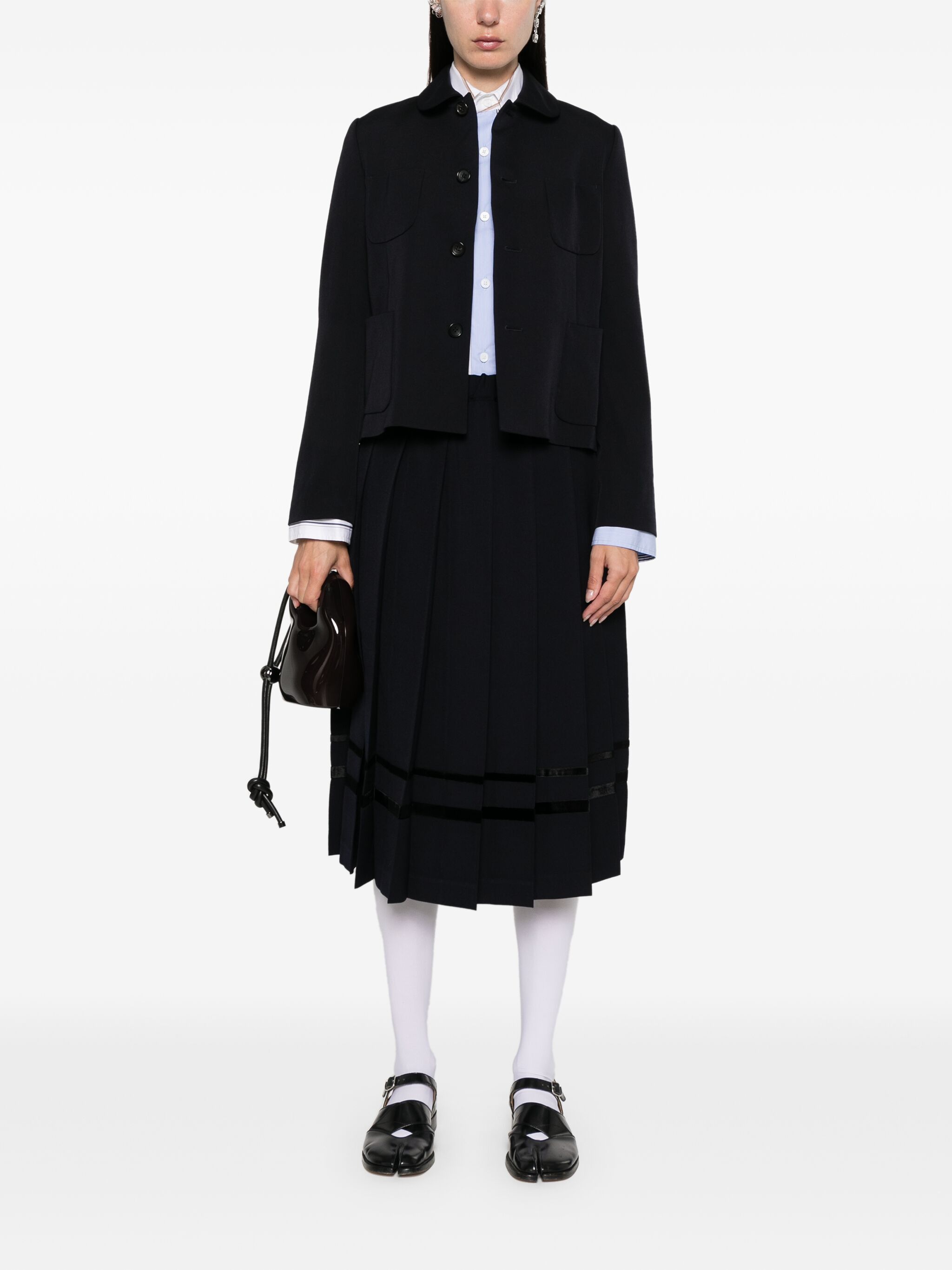 Comme des Garcons Girl o1mle1224 Wool Blazer Jacket in Black Size M / US 6-8 / IT 42-44 - 5 Thumbnail