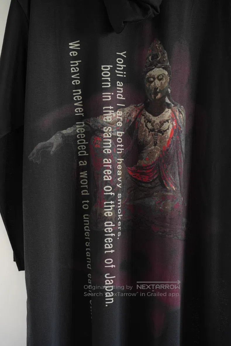 Yohji Yamamoto YOHJI YAMAMOTO Buddha Statue Printed Hoodie Size US L / EU 52-54 / 3 - 3 Thumbnail