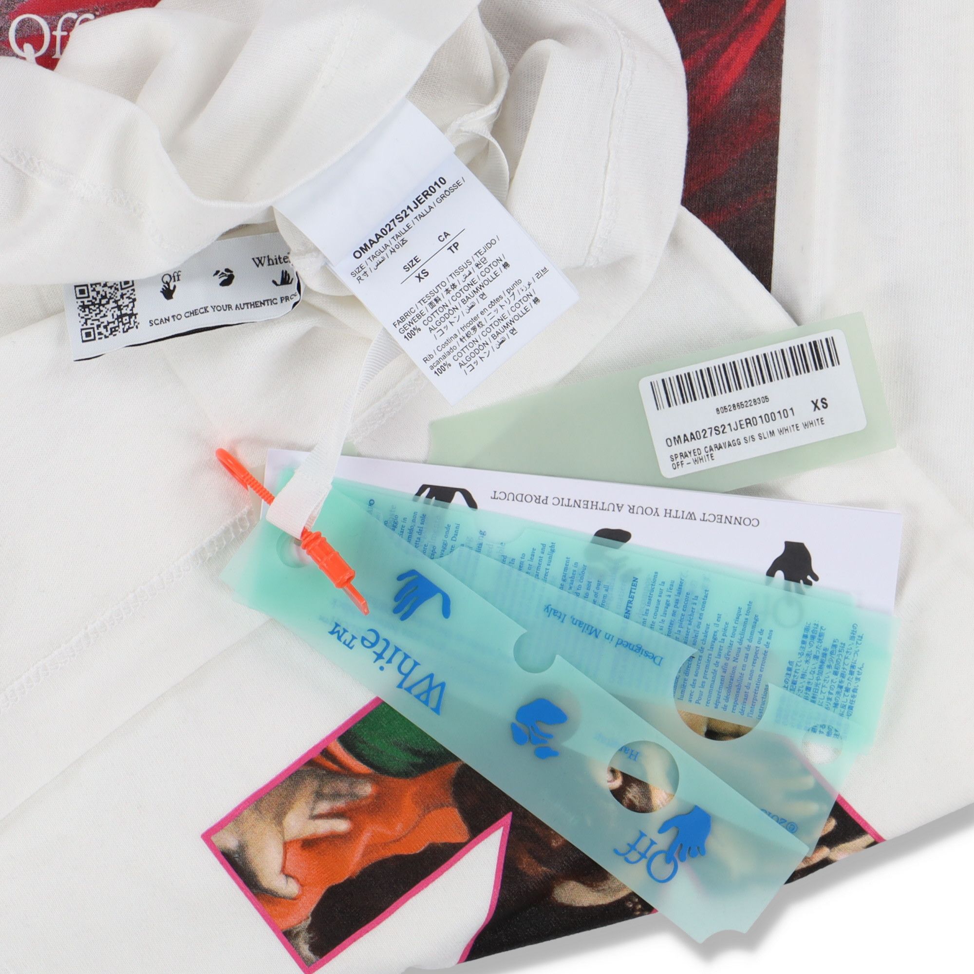 Off-White White Sprayed Caravaggio Arrows T-Shirt Size US XS / EU 42 / 0 - 5 Thumbnail