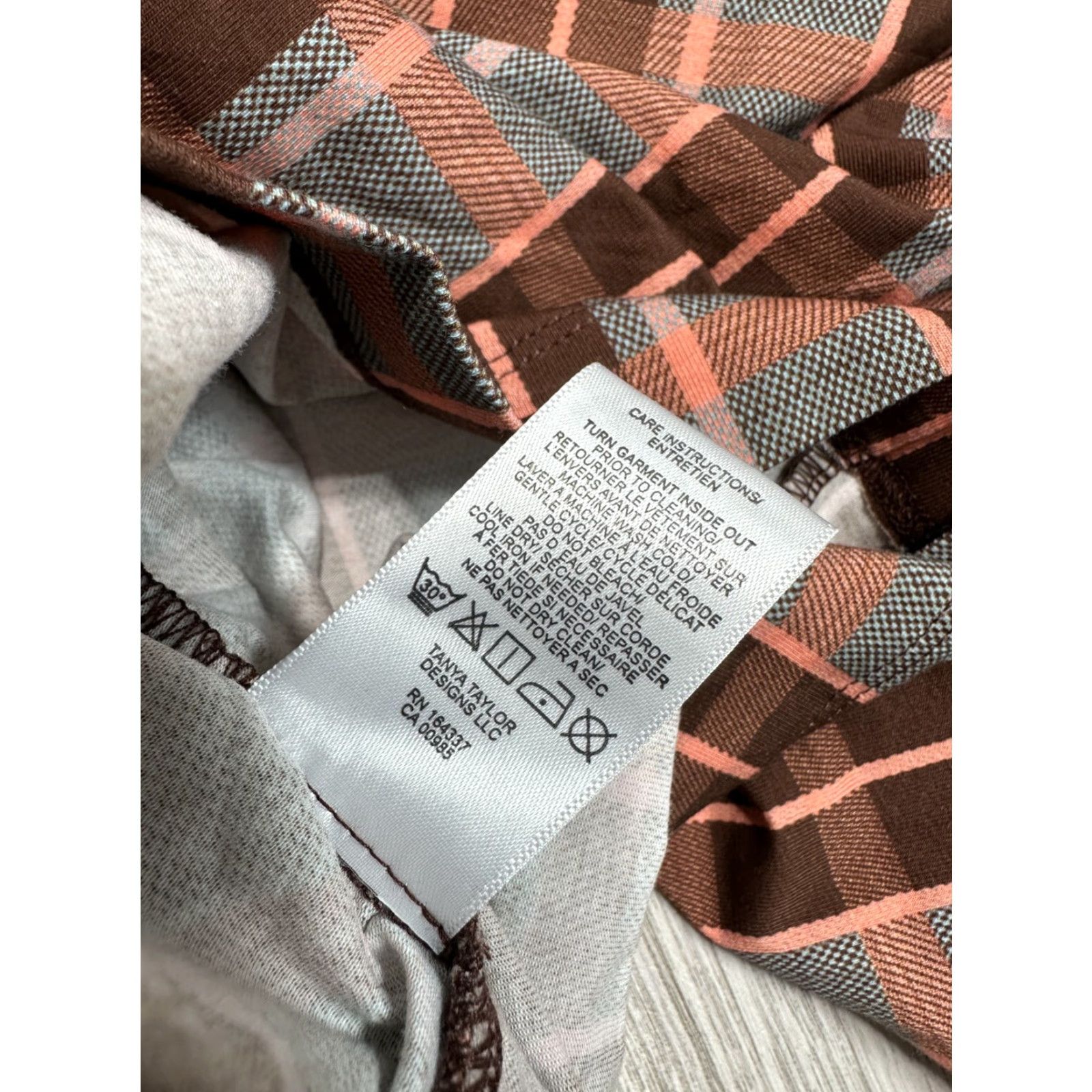 Tanya Taylor Tanya Taylor Selby Top Gray Burgundy Checkered Pullover Organic Cotton Sz S Pullover Womens Shirt Turtleneck Long Sleeve, 195 Size S / US 4 / IT 40 - 6 Thumbnail
