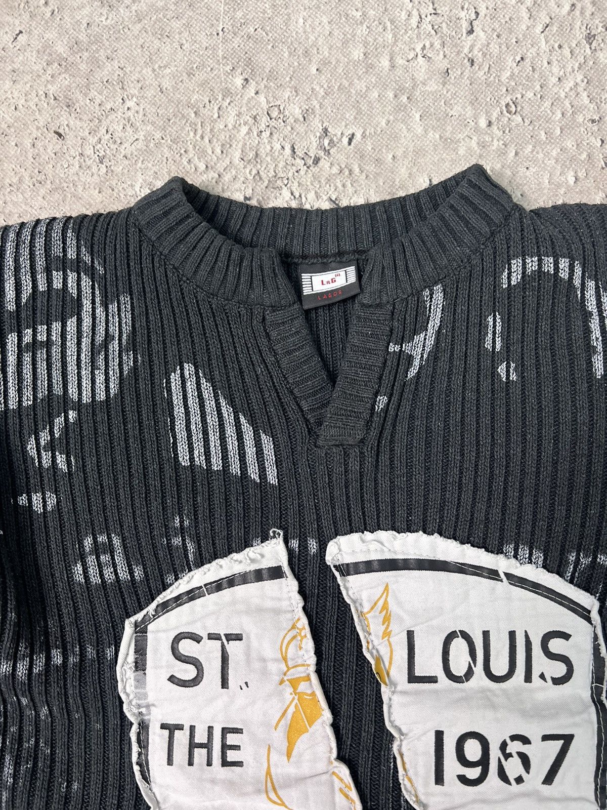 20471120 × Seditionaries VINTAGE Y2K Seditionaries Knitted Print 777 Stylish Sweater Size US L / EU 52-54 / 3 - 4 Thumbnail