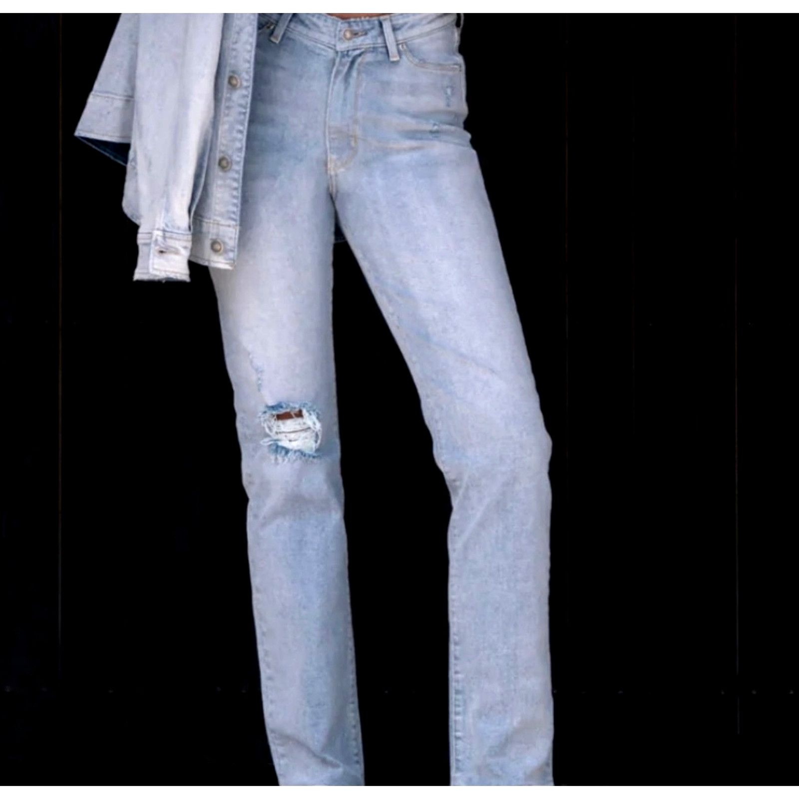 Other LNDN Landon Denim High Rise Distressed Jeans 36" Waist Size 36" / US 14 / IT 50 - 4 Thumbnail
