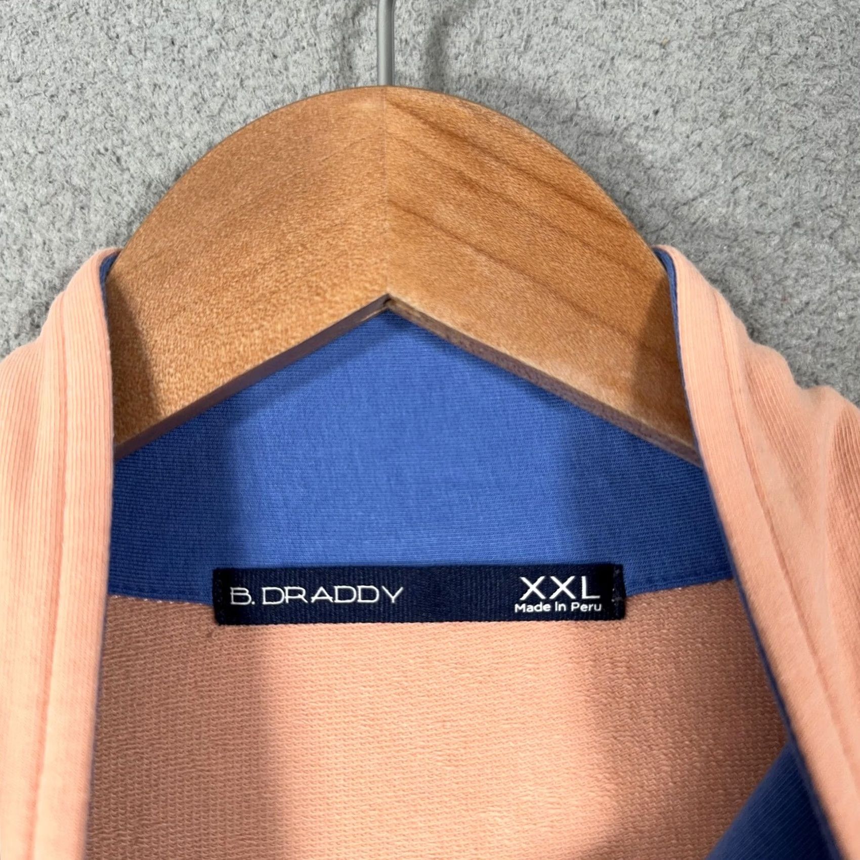 Vintage B. DRADDY Sweatshirt Mens 2XL Orange 1/4 Zip Mock Neck Fleece Pullover with Pockets Shirt Size US XXL / EU 58 / 5 - 3 Thumbnail