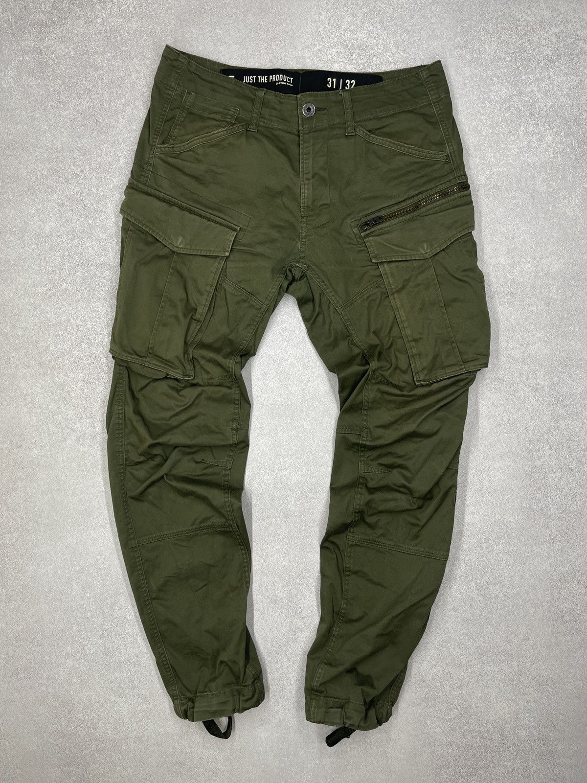 G-Star Mens G Star Raw Rovic Zip 3D Cargo Pants Khaki Multipocket Size US 31 - 2 Thumbnail