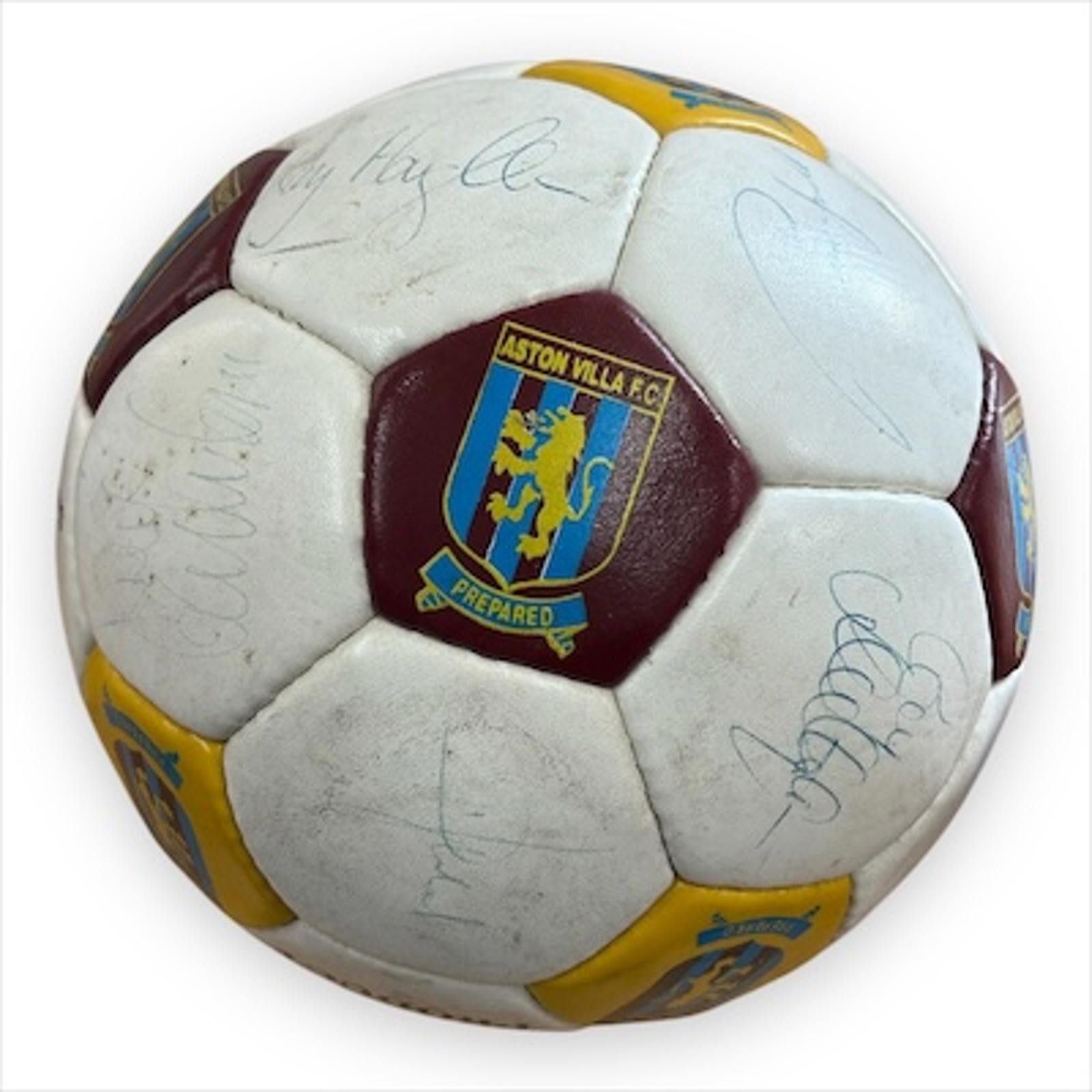 Designer Aston Villa FC 1992 Squad Signed Official Football (E24) Size ONE SIZE - 4 Thumbnail