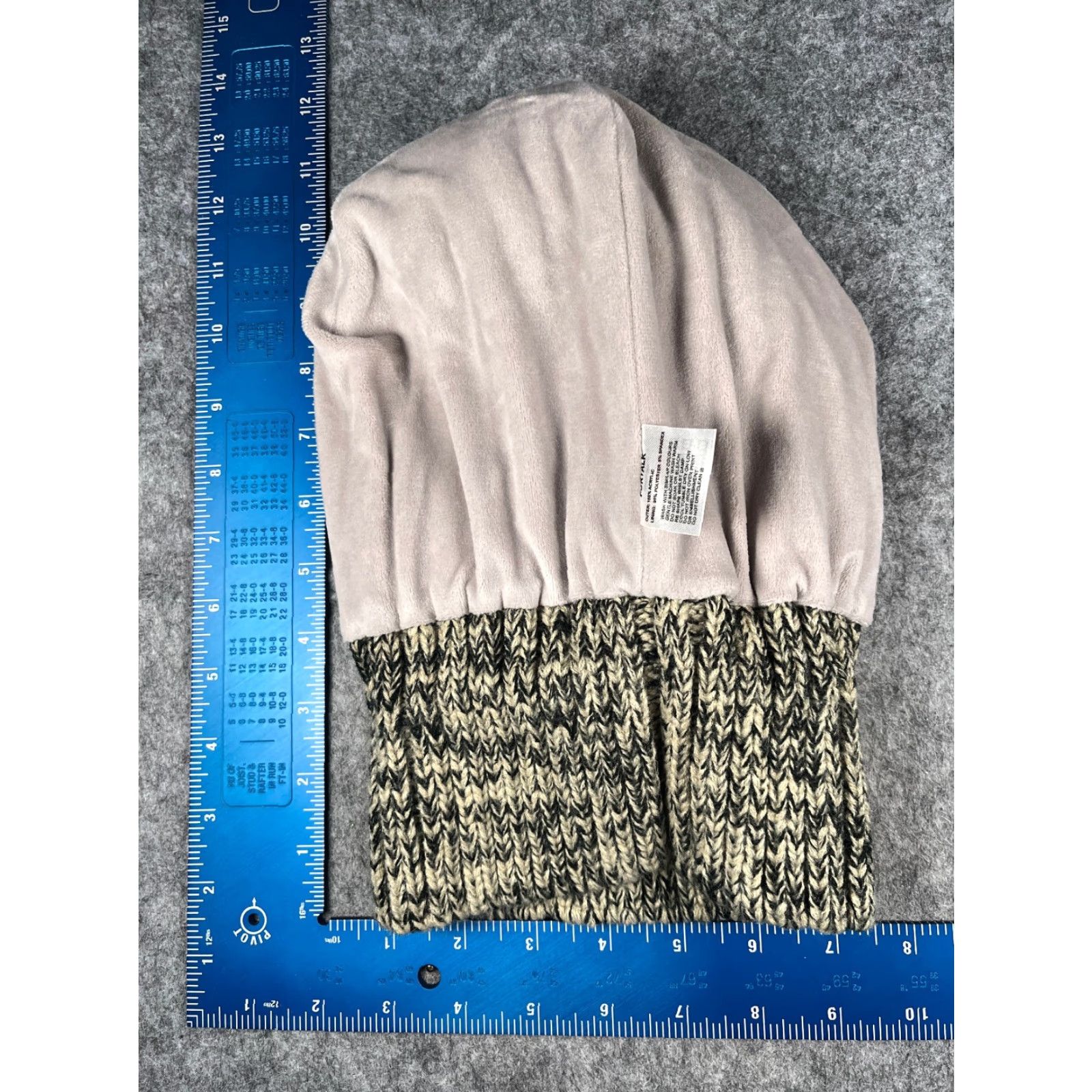 Vintage Furtalk Beanie Hat Adult One Size Beige Black Knit Acrylic Polyester Lined Cuffed Logo Ski Knit Size ONE SIZE - 6 Thumbnail