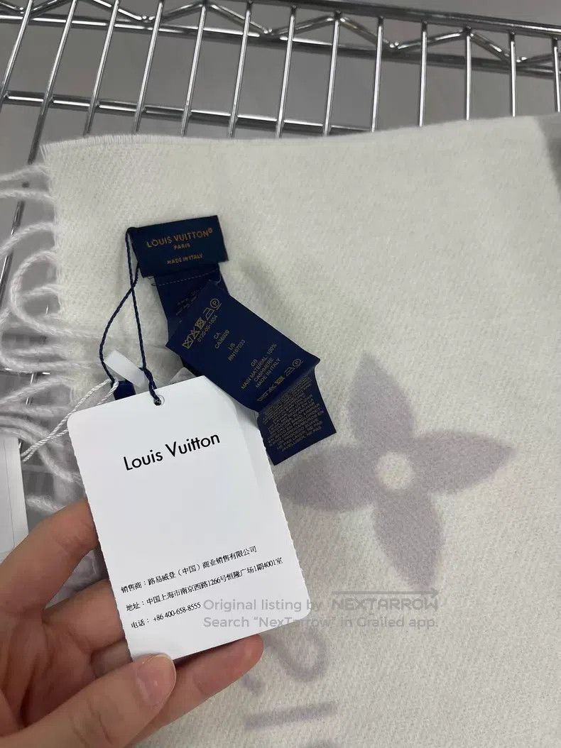 Louis Vuitton Louis Vuitton Grey double-faced cashmere scarf Size ONE SIZE - 5 Thumbnail