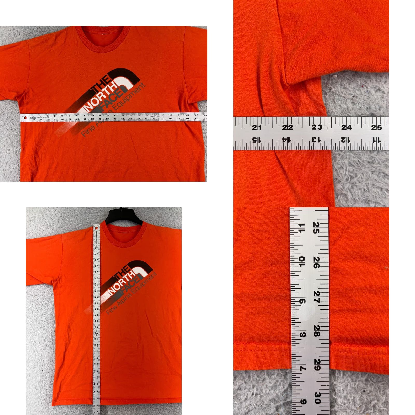 The North Face The North Face Shirt Men XL Orange Logo Cotton Short Sleeve Crew Neck Jersey All Seasons Size US XL / EU 56 / 4 - 8 Thumbnail