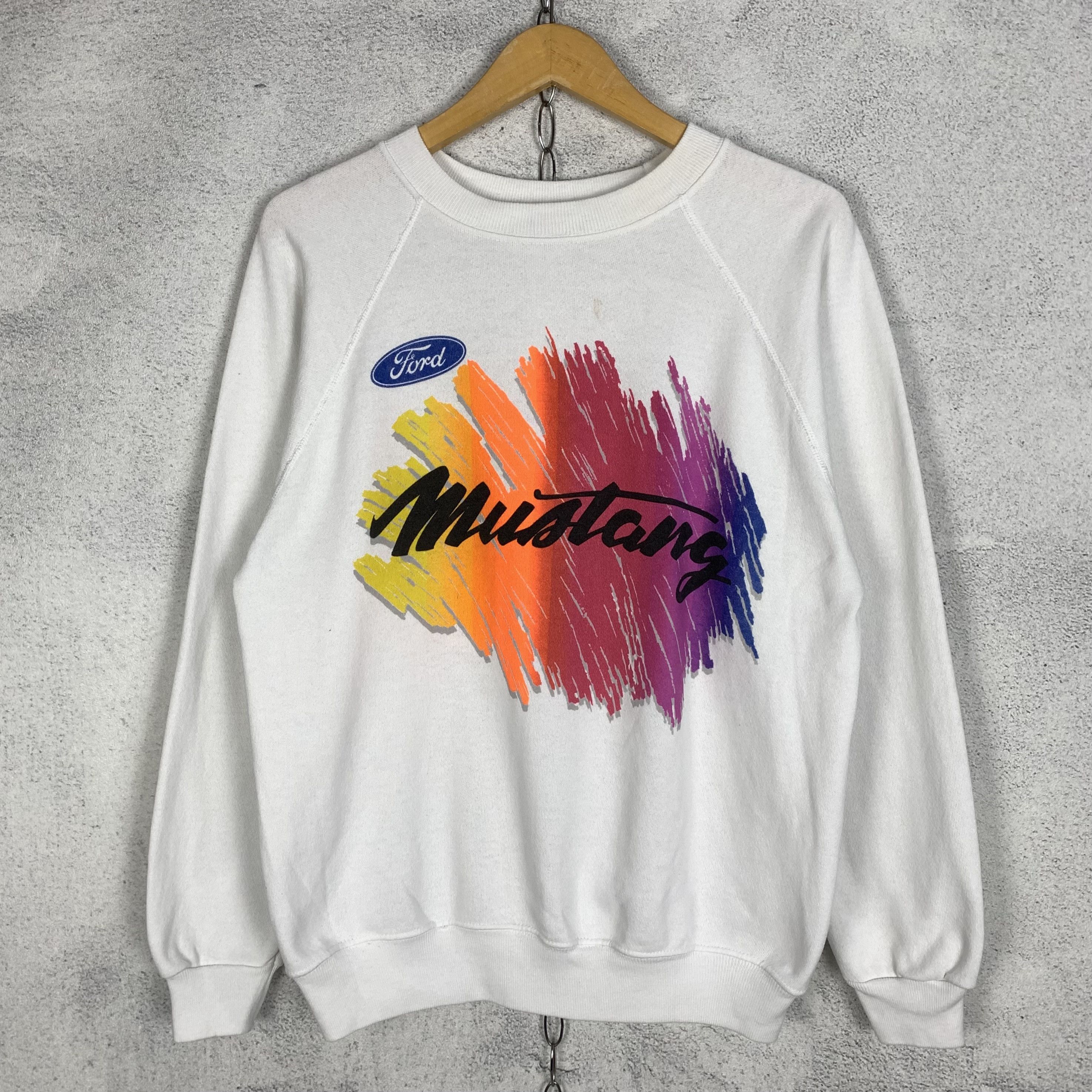 Ford Vintage 90s Ford Mustang Sweatshirt Crewneck Size US S / EU 44-46 / 1 - 1 Thumbnail