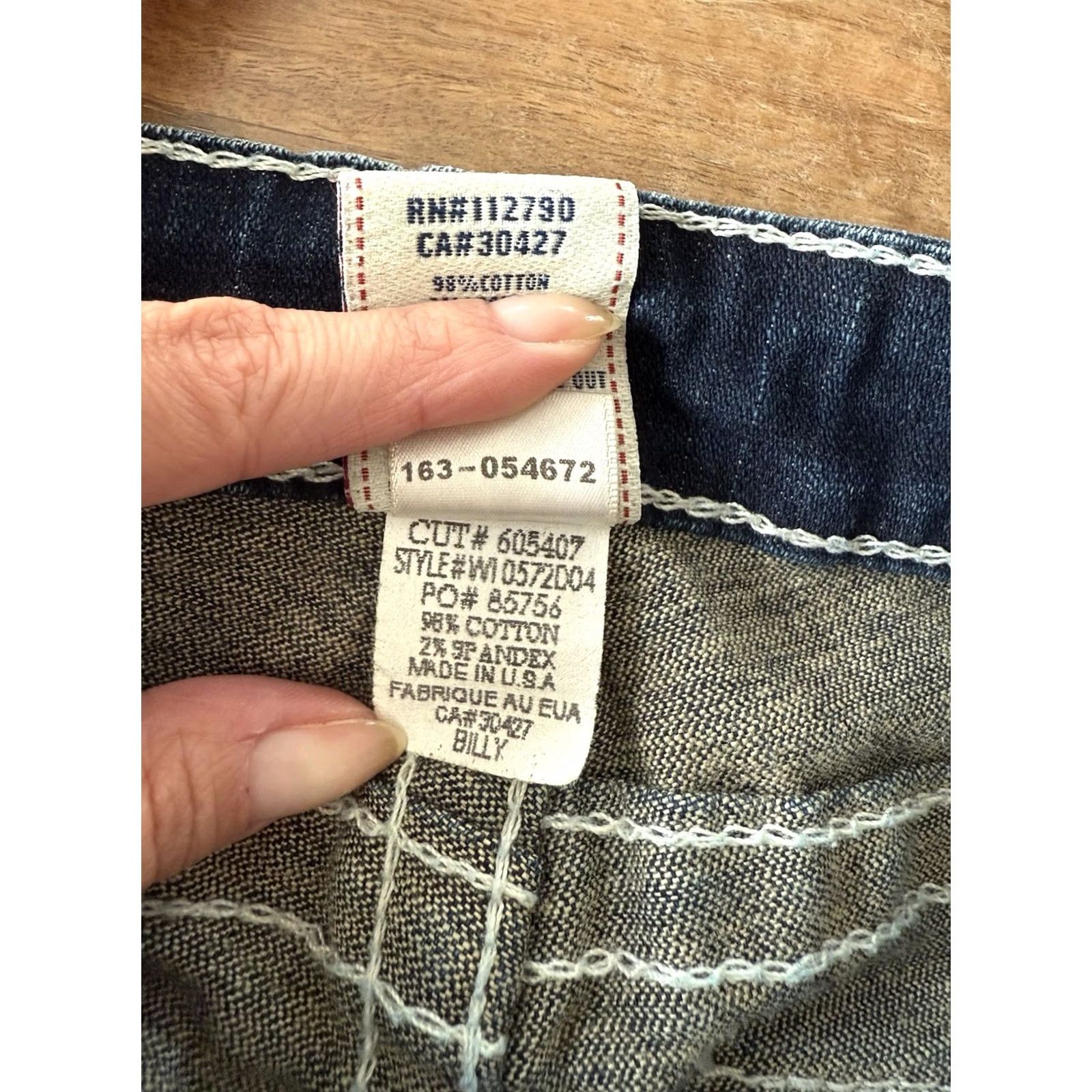 True Religion VINTAGE True Religion Jeans Women 27 Slim Straight Denim Blue 30x33 Low Rise 5-Pocket Logo Rhinestone Zipper Button Size 27" / US 4 / IT 40 - 5 Thumbnail
