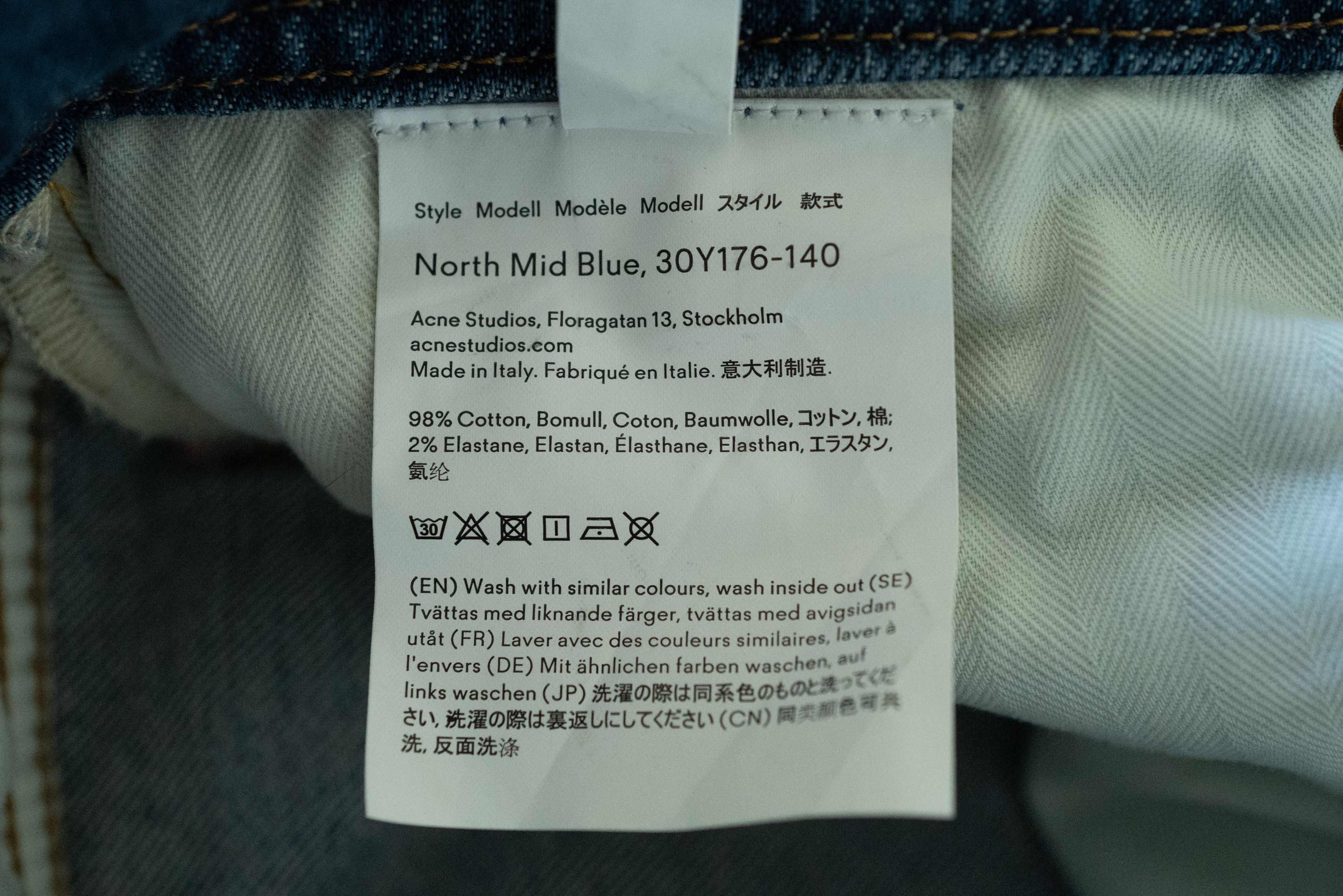 Acne Studios North Mid Blue Jean Size US 29 - 6 Thumbnail