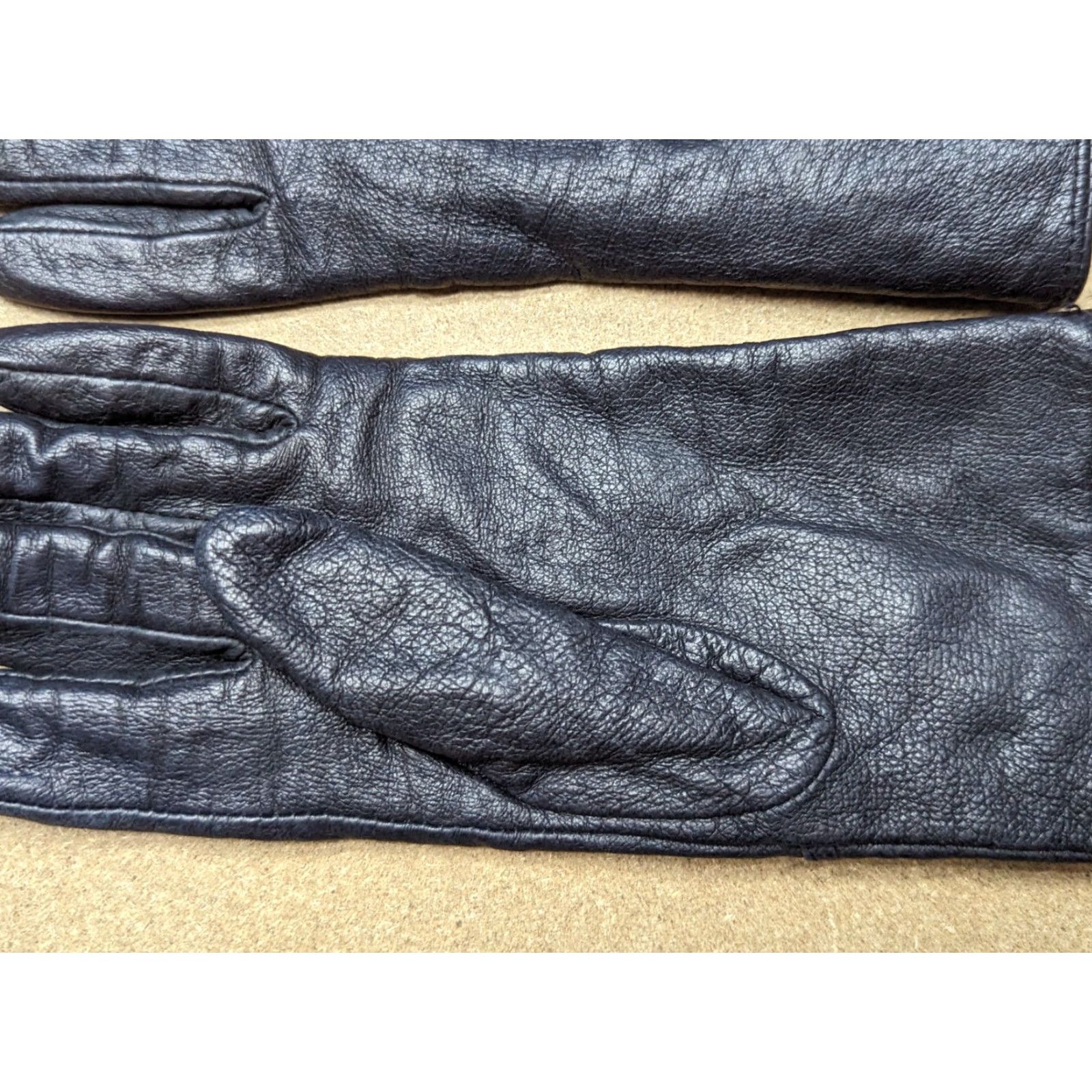 Vintage Genuine Leather Womens Gloves Size 7 Black Winter Warm Thermal Ladies Glove Womens Menus? Size ONE SIZE - 5 Thumbnail
