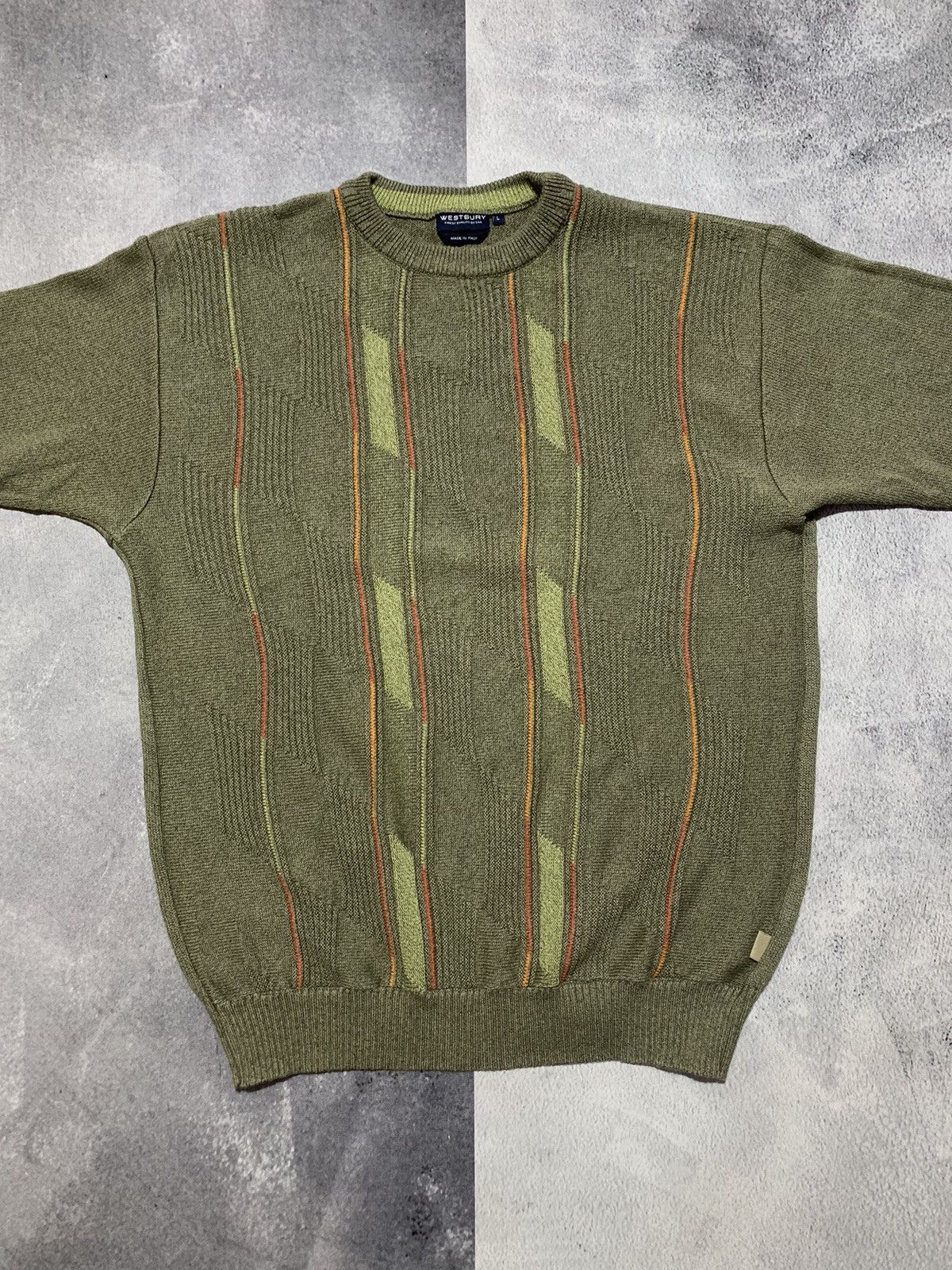 Vintage Vintage 90s Stripped knitwear sweater streetwear size L Size US L / EU 52-54 / 3 - 4 Thumbnail