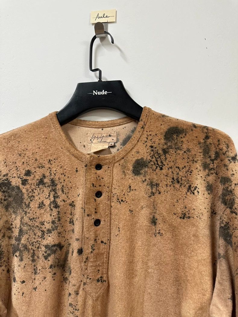 Yohji Yamamoto yohji yamamoto 90S tie-dyed fur collar long sleeve 2502-Ne Size US M / EU 48-50 / 2 - 2 Thumbnail
