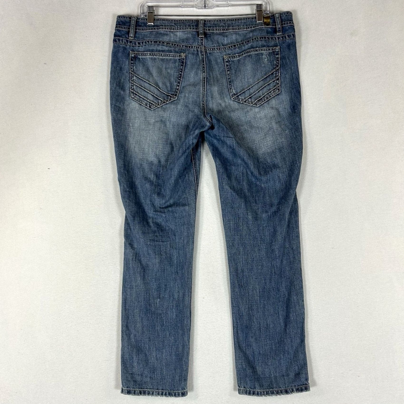 Vintage LC Lauren Conrad Jeans Womens 14 Plus Straight Leg Denim Blue Medium Wash 5-Pocket Zipper Button Casual Jeans Womens Size 30" / US 8 / IT 44 - 7 Thumbnail