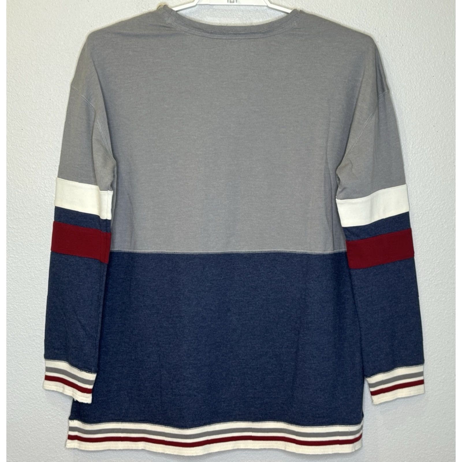 Vintage Natural Reflections Tunic Sweatshirt Womens L Gray Blue Stripe Long Sleeve Crew Neck Longer Back NEW Size L / US 10 / IT 46 - 5 Thumbnail