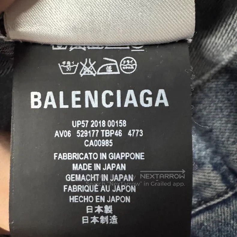 Balenciaga Balenciaga Denim Logo Jacket. Size US XS / EU 42 / 0 - 5 Thumbnail