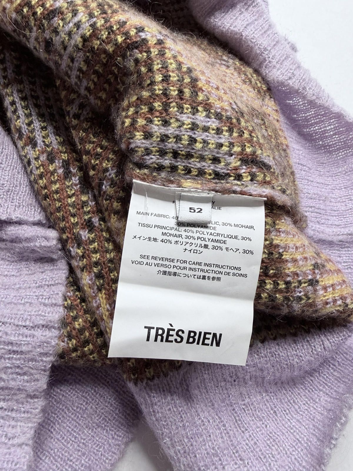 Tres Bien Tres Bien everywear Knit Vest Acid Argyle Lilac Size US XL / EU 56 / 4 - 3 Thumbnail