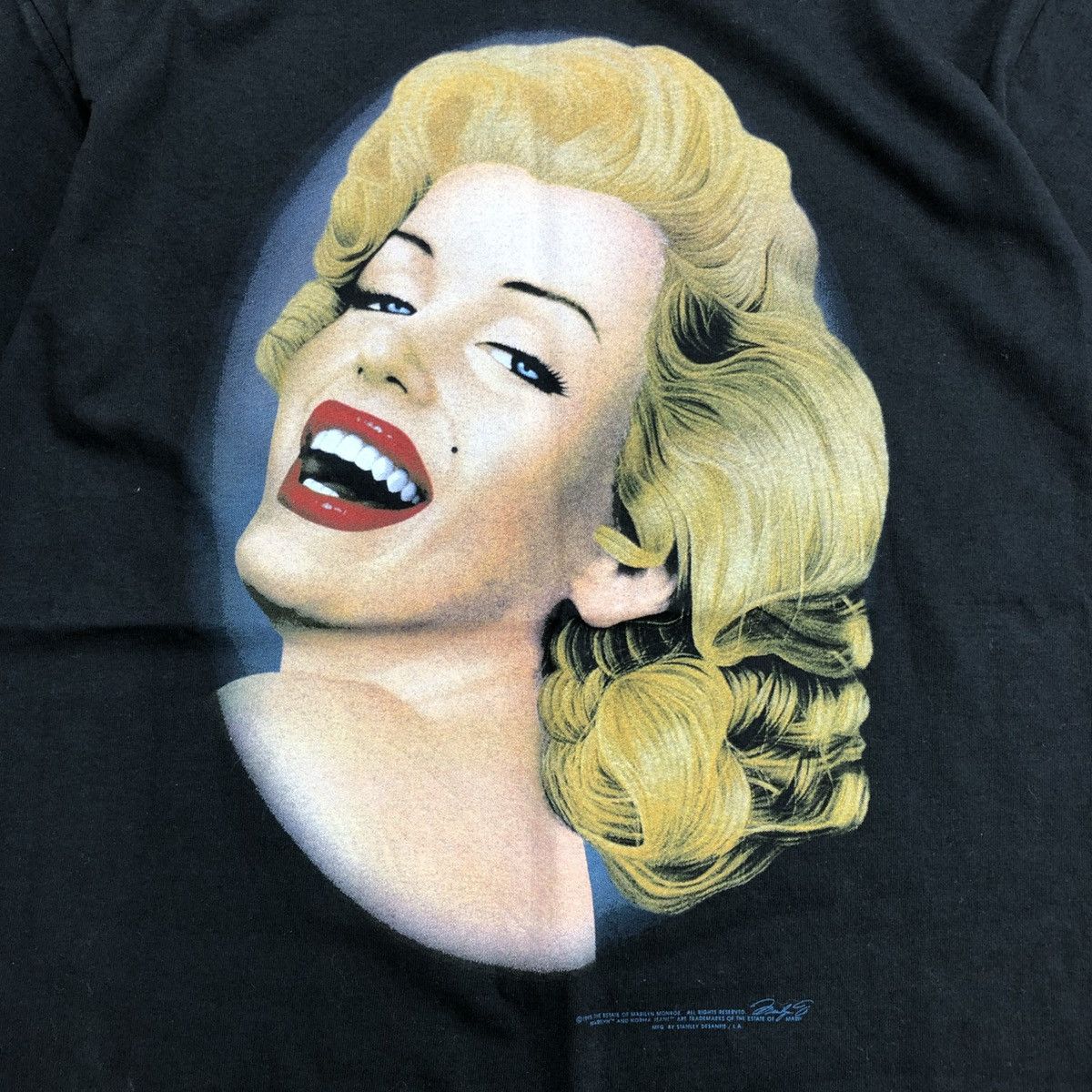 Band Tees × Vintage Vintage 1995 Marilyn Monroe USA Single Stetch T Shirt Size US XL / EU 56 / 4 - 3 Thumbnail