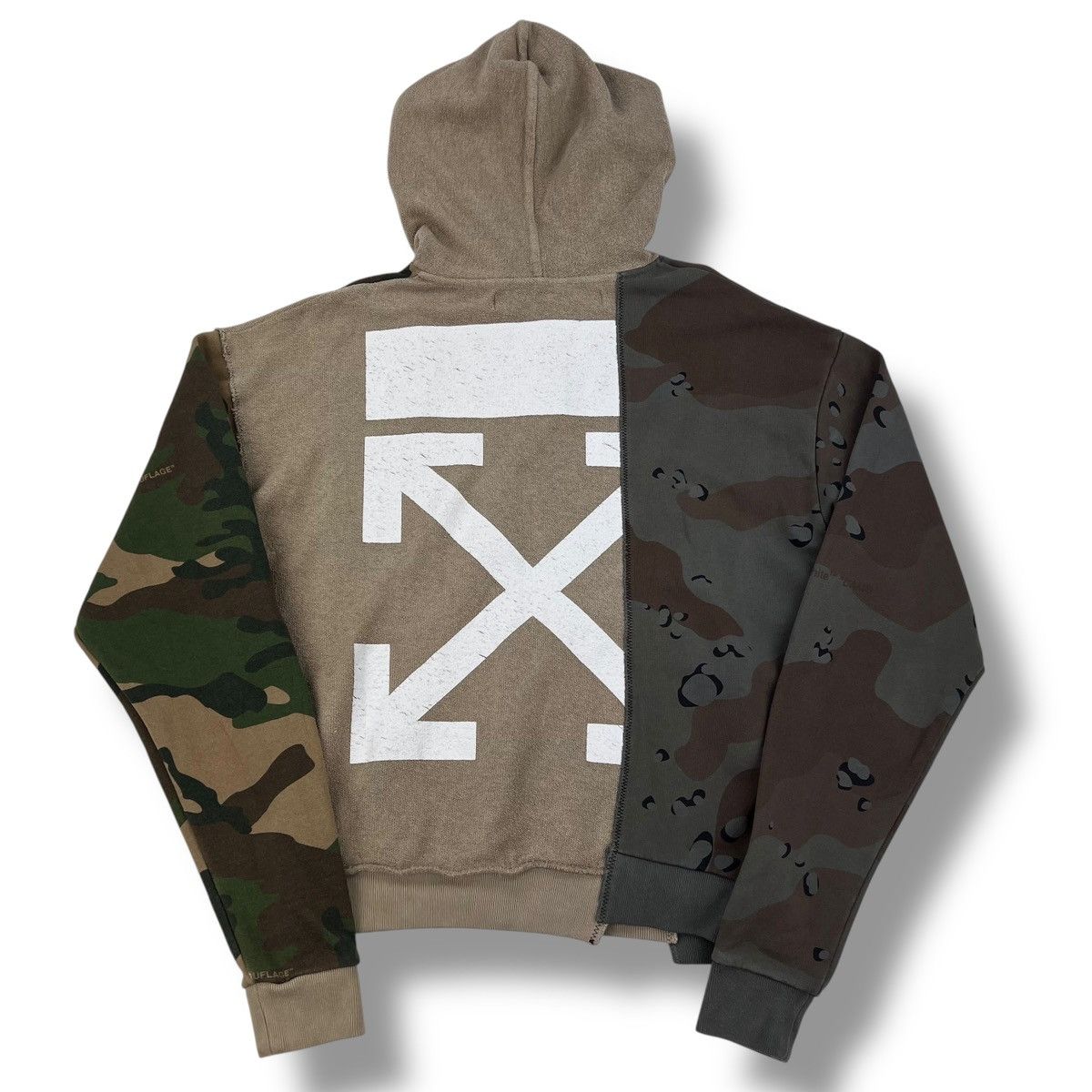 Off-White Off-White Reconstructed Camo Arrows Hoodie Size US S / EU 44-46 / 1 - 2 Thumbnail